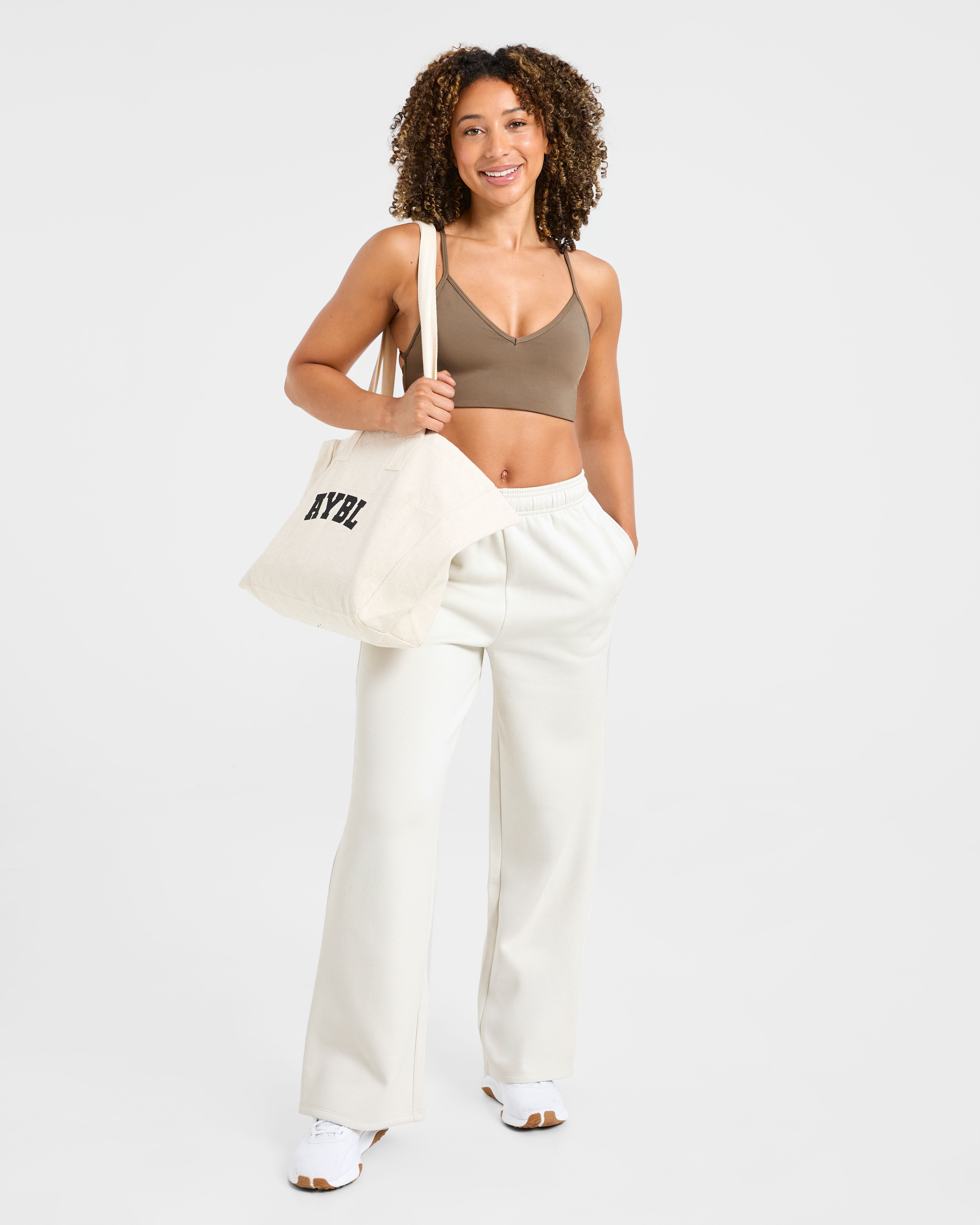 Lifestyle Oversized Straight Leg Joggers - Off White