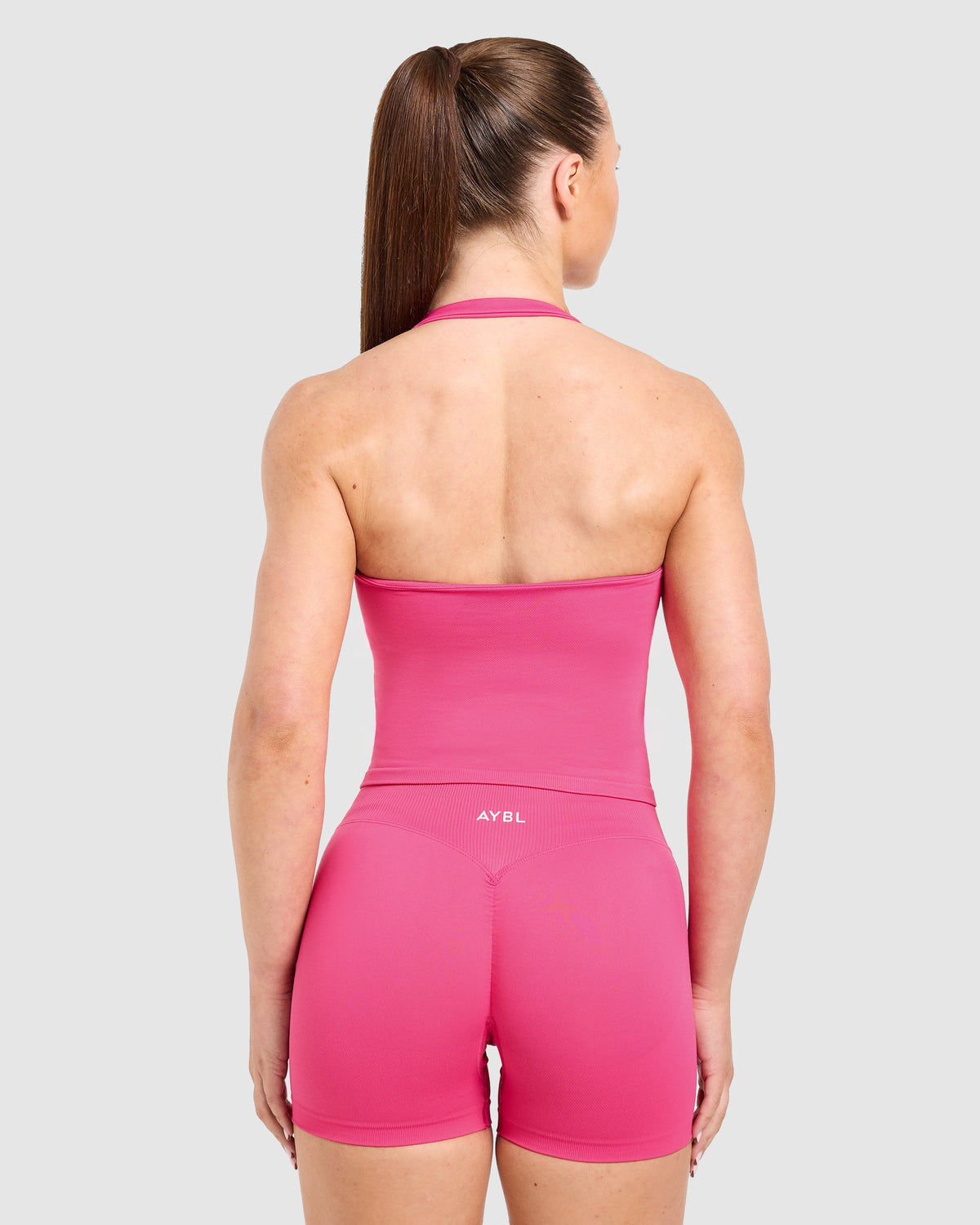 Enhance Seamless Halterneck Top - Raspberry Pink
