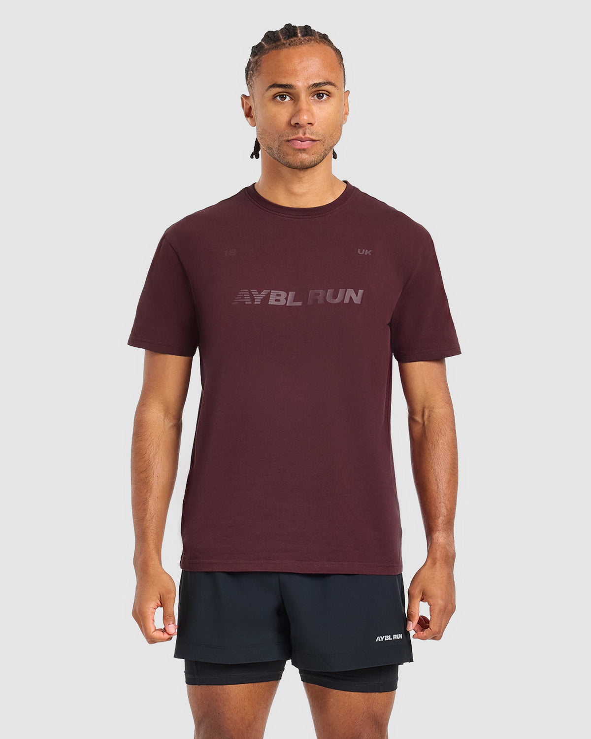 Run Graphic T Shirt - Dark Burgundy