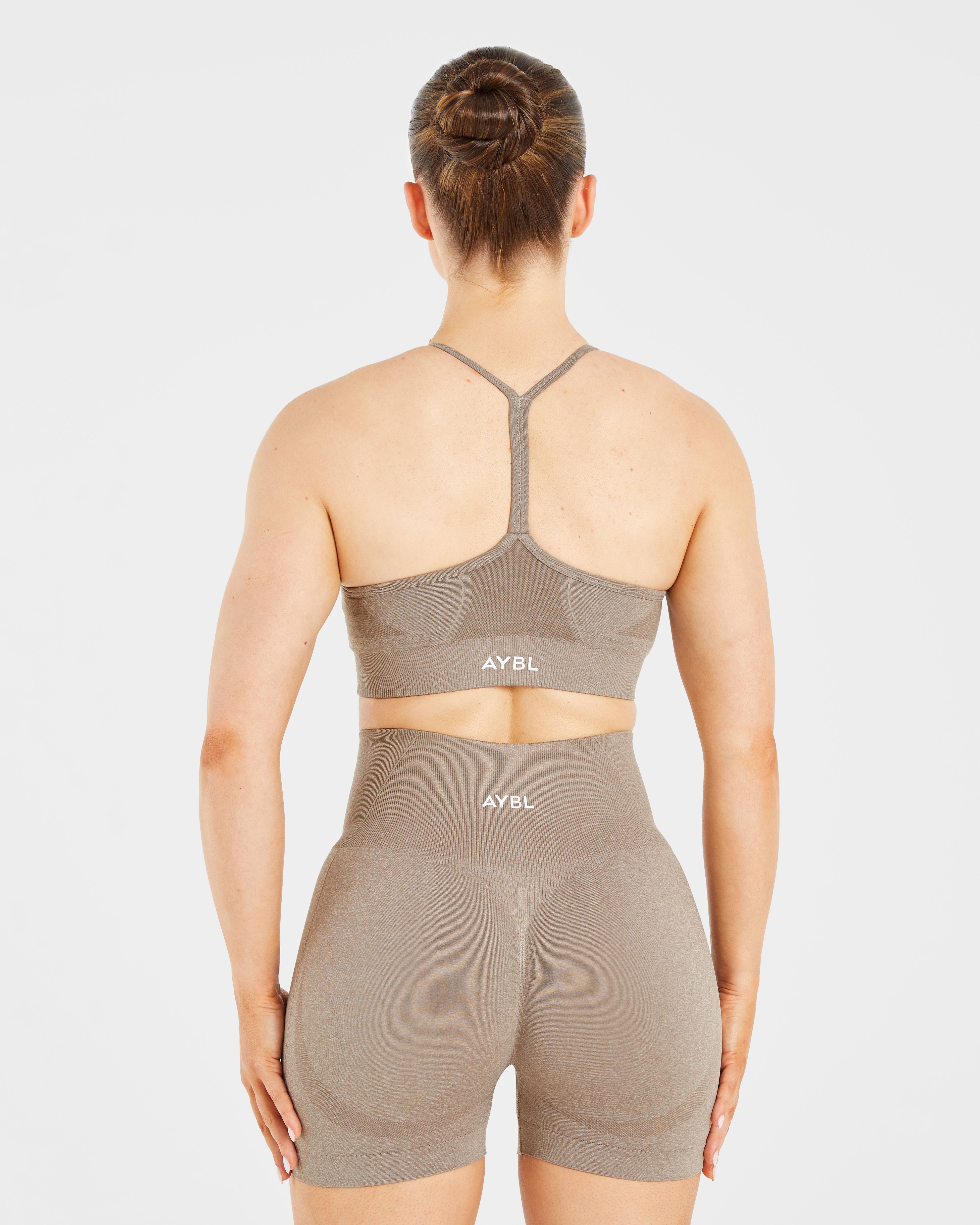 Nahtloser Sport-BH „Empower“ – Taupe meliert