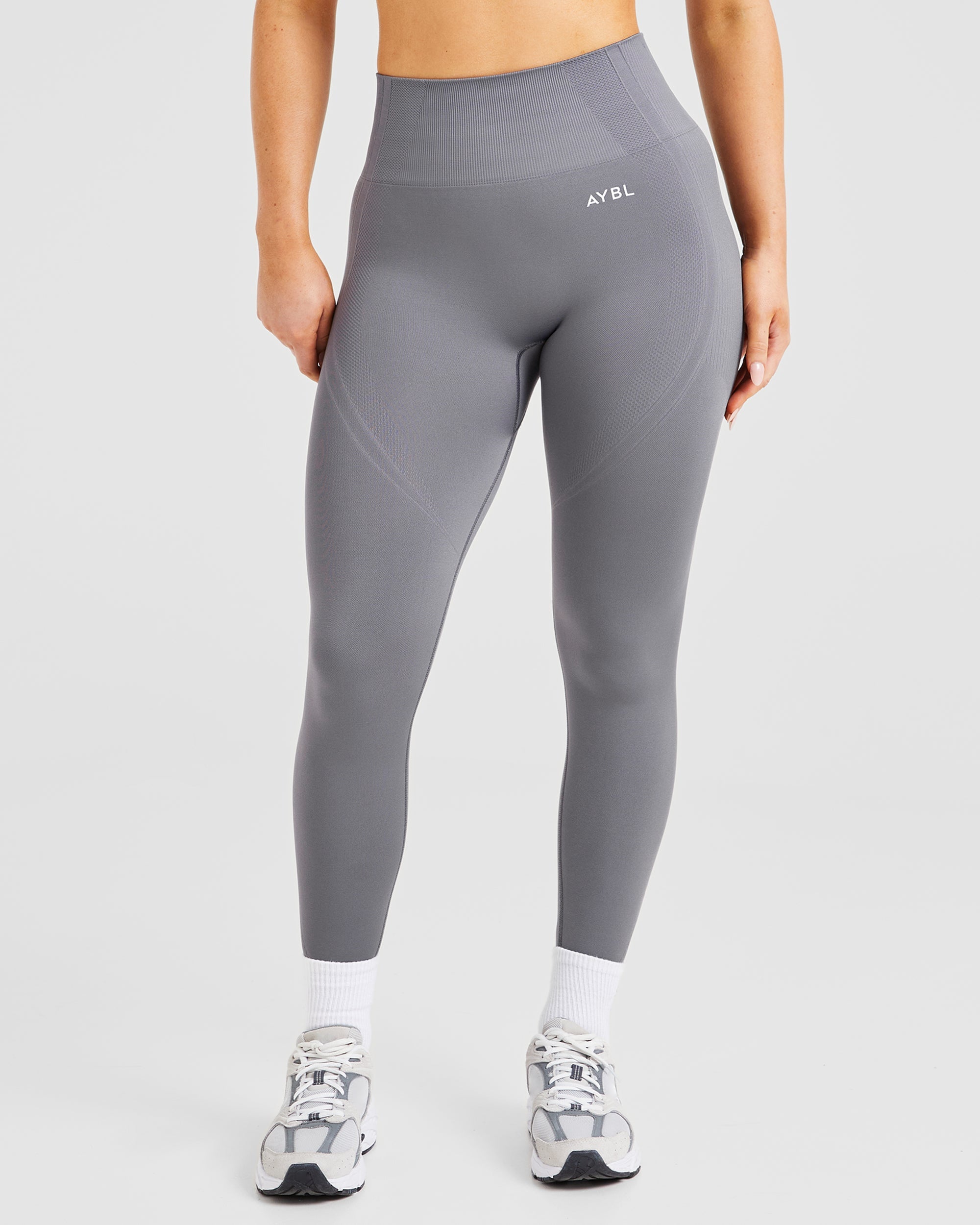 Grey Seamless Leggings Women's Muse Seamless Leggings Light Grey