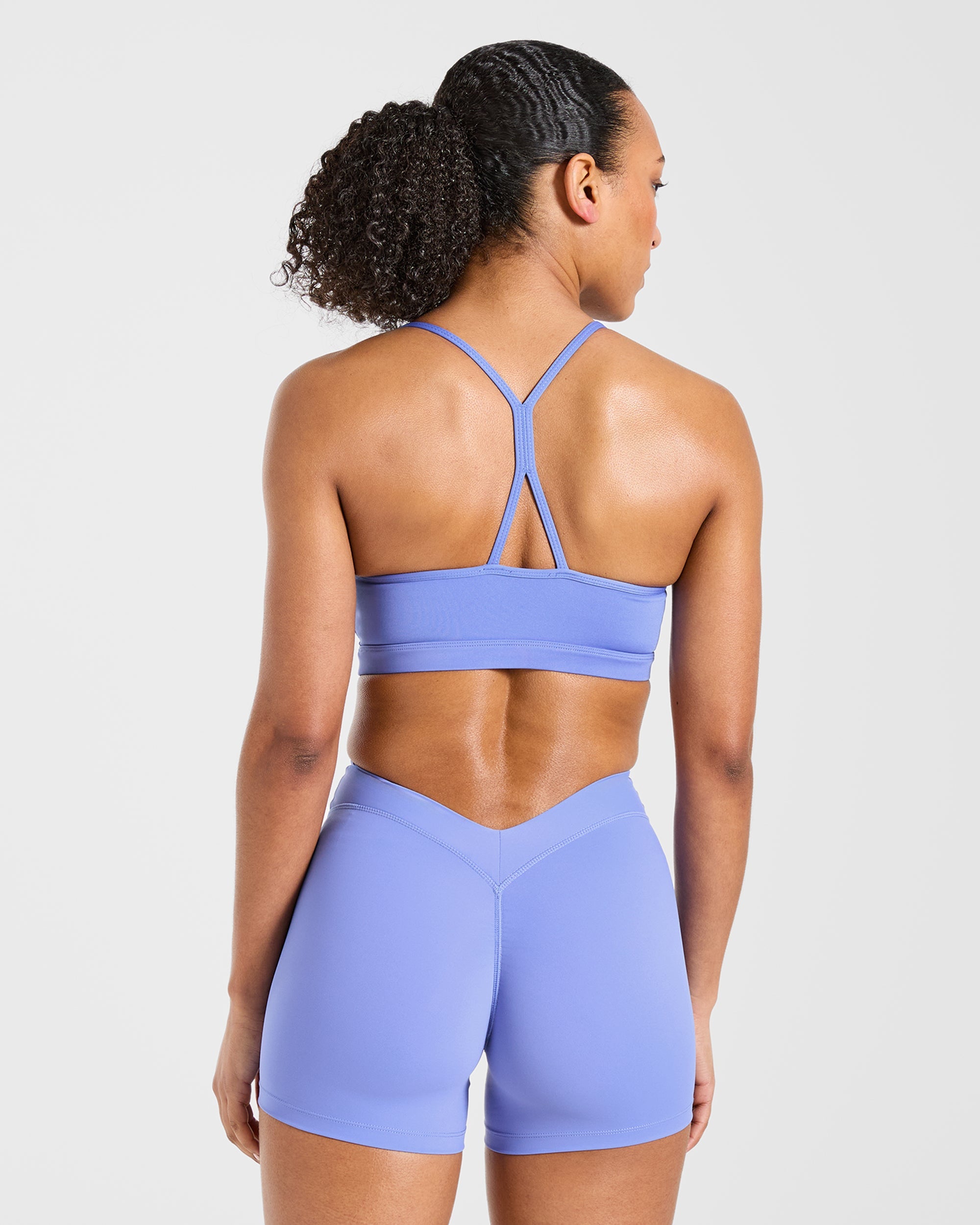 Essential Ruched Sports Bra - Cornflower Purple
