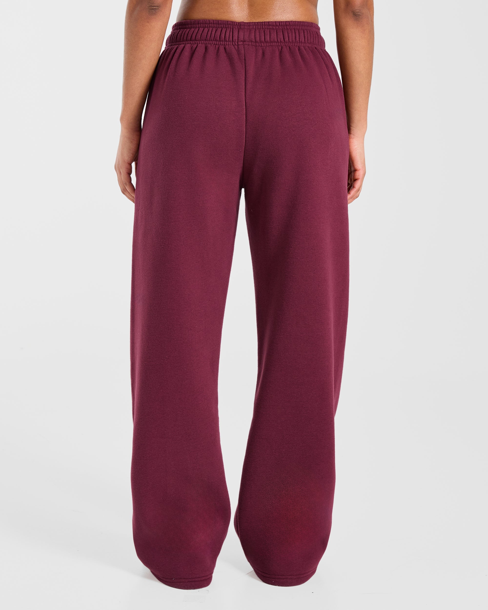 AYBL Club Oversized Straight Leg Joggers - Burgundy/Pink