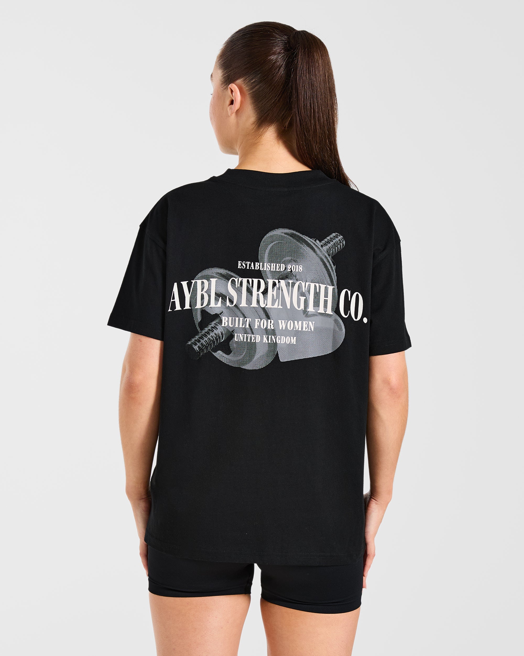 AYBL Strength Co Oversized T Shirt - Black