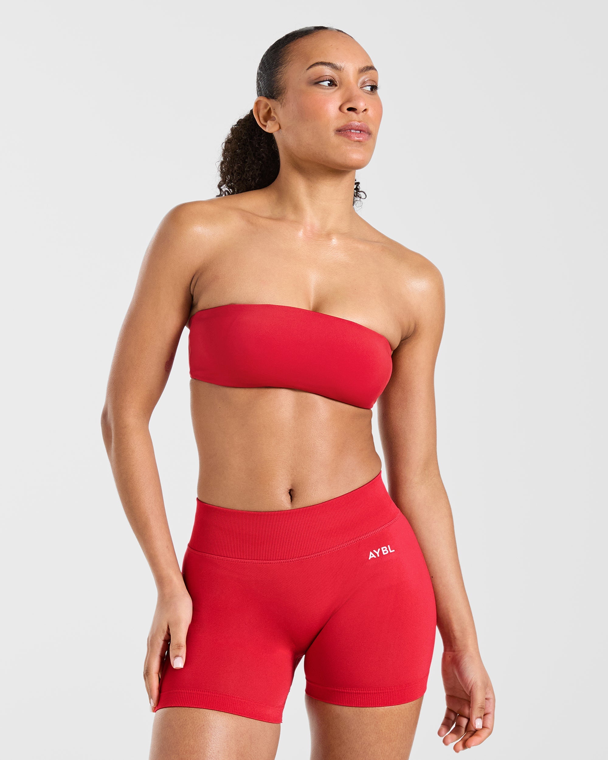 Essential Bandeau Sports Bra - Raspberry