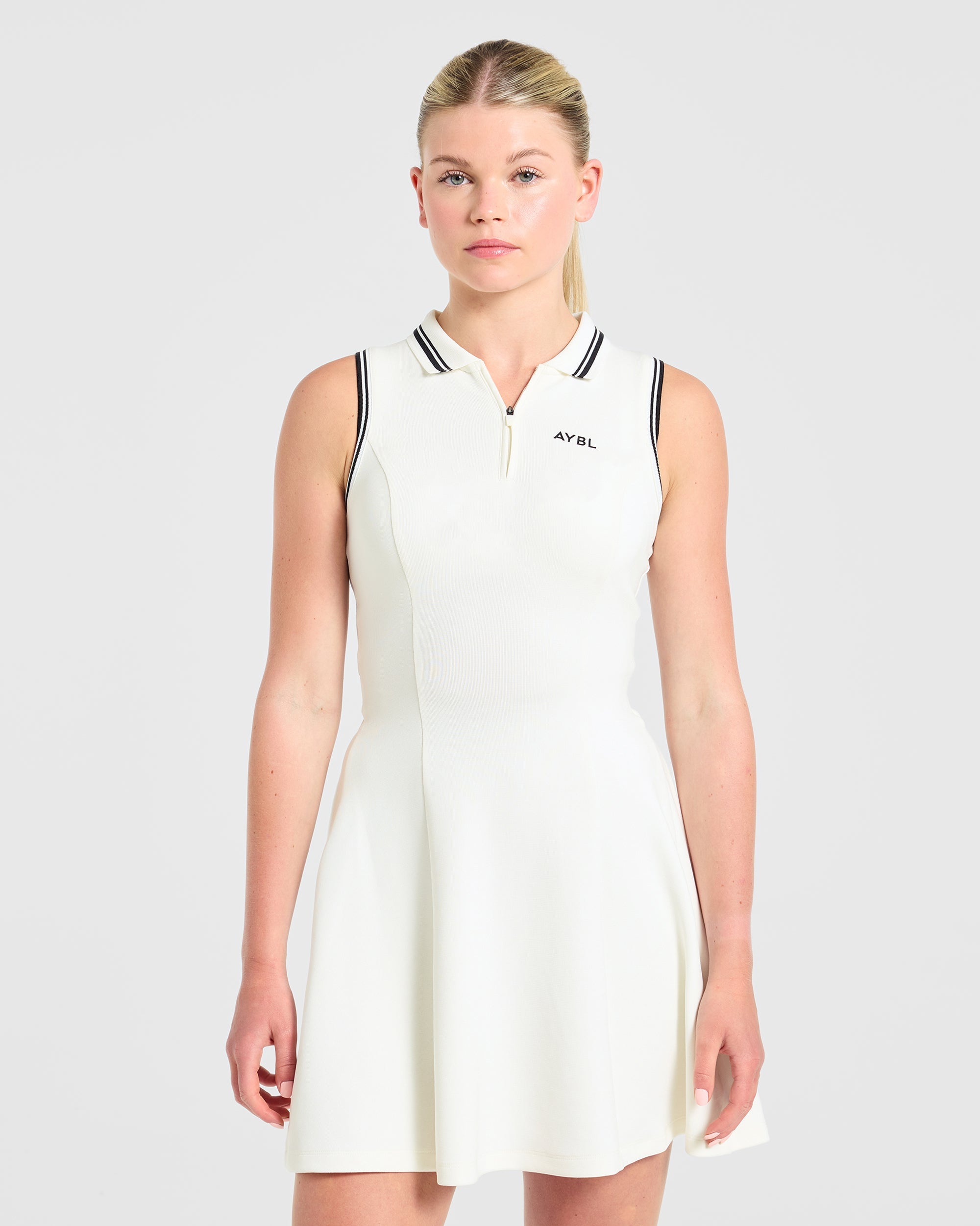 Classic Pleated Dress - White