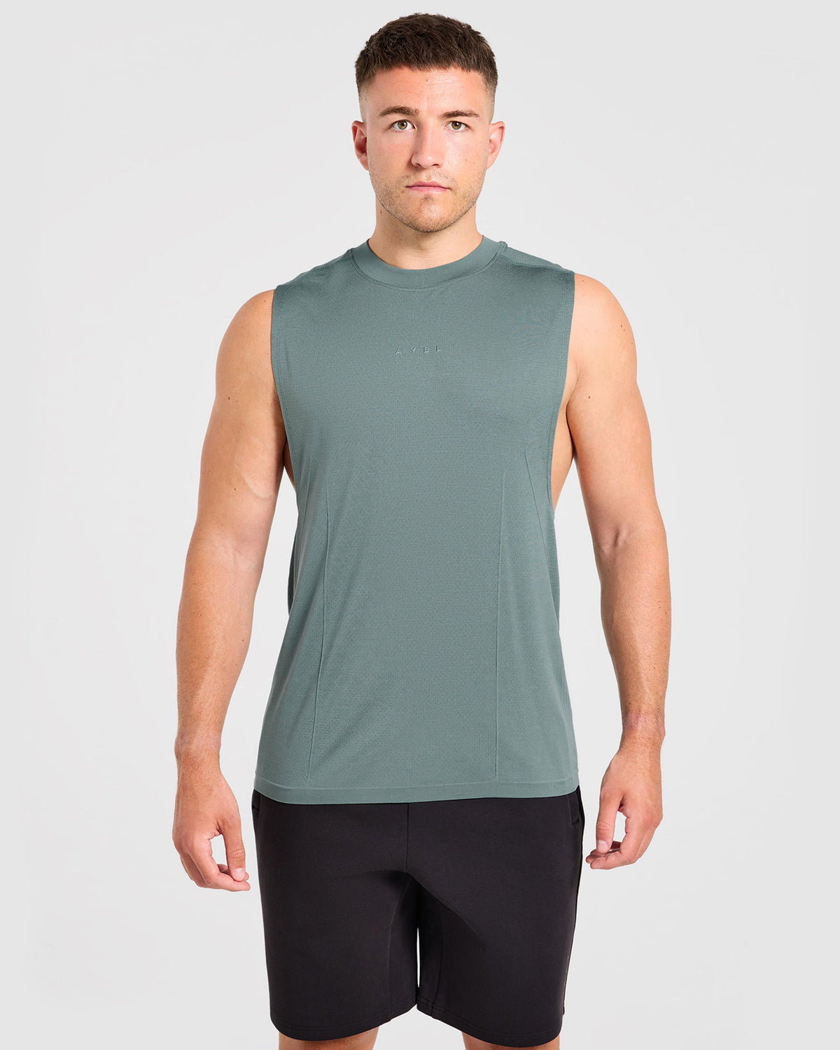 Reinforce Performance Seamless Tank - Muted Teal