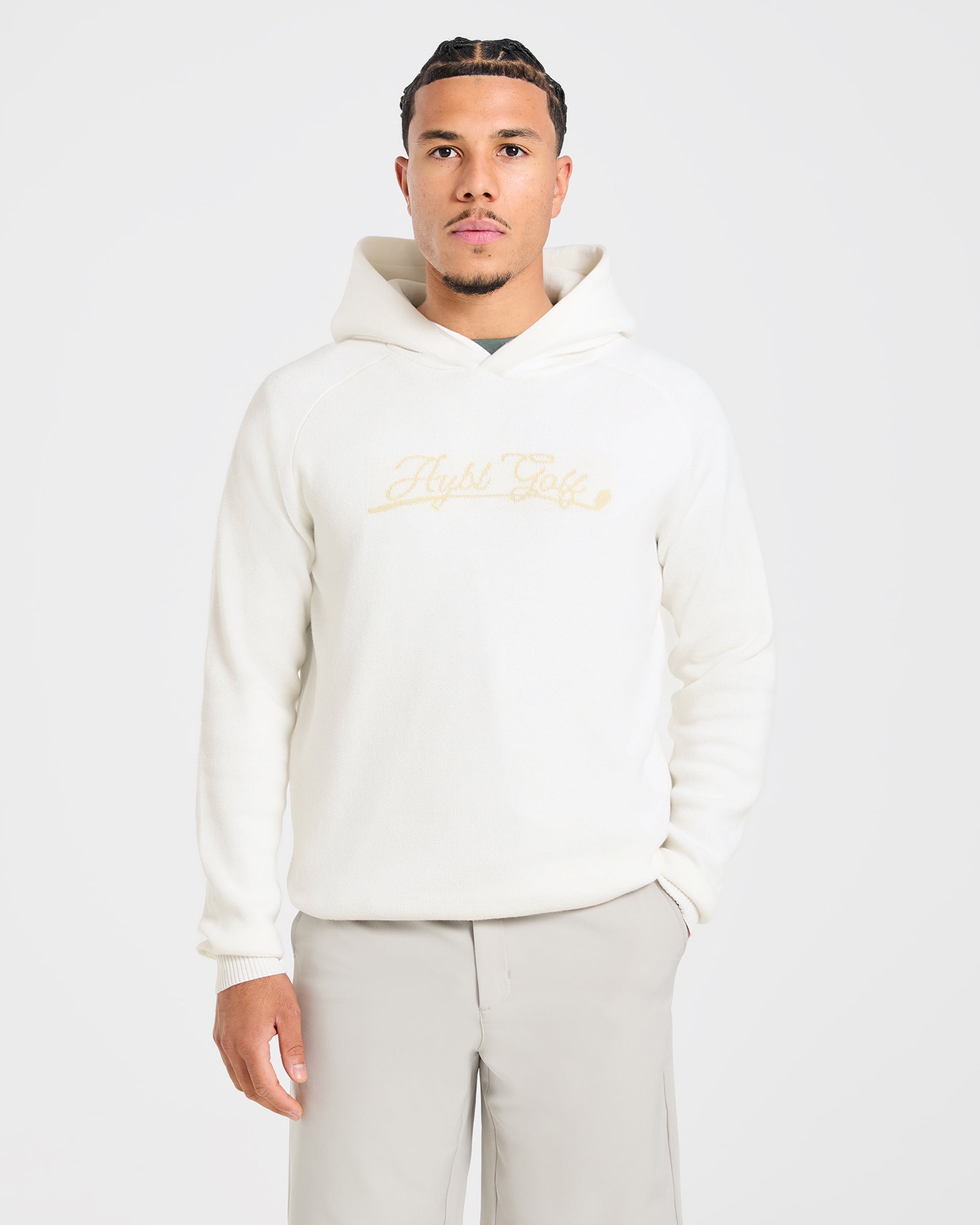 Golf Club Knitted Hoodie - Off White