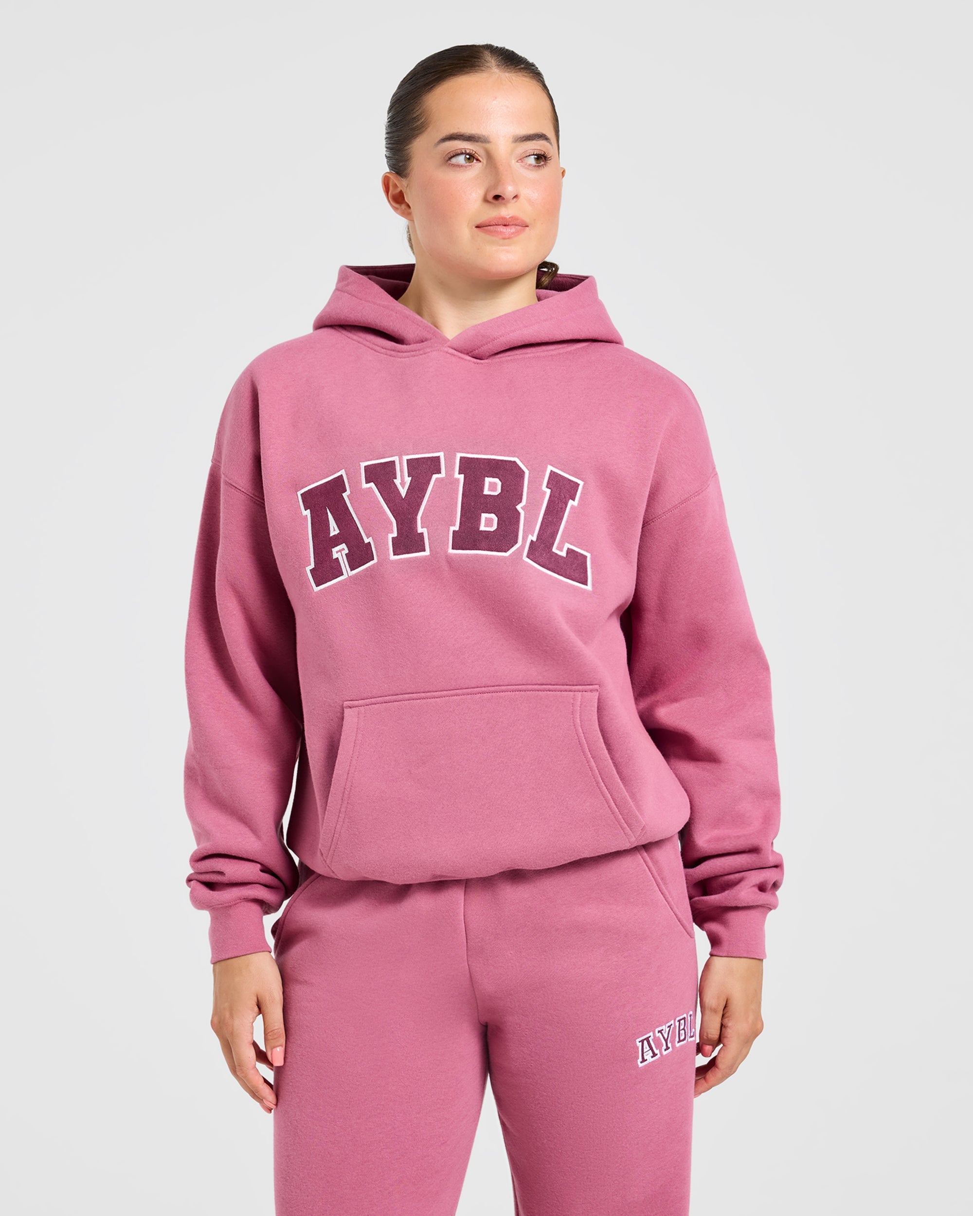 Varsity 2.0 Oversized Hoodie - Dusty Rose