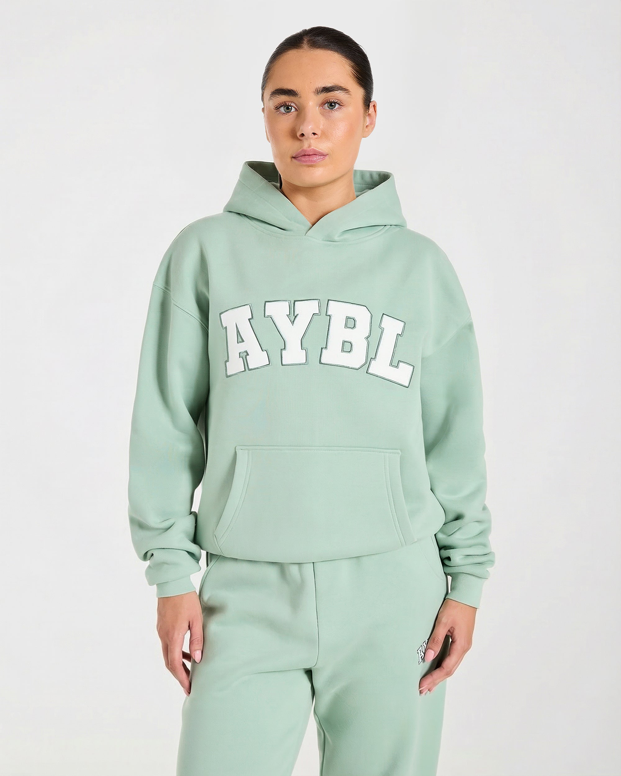 Varsity 2.0 Oversized Hoodie - Sage Green