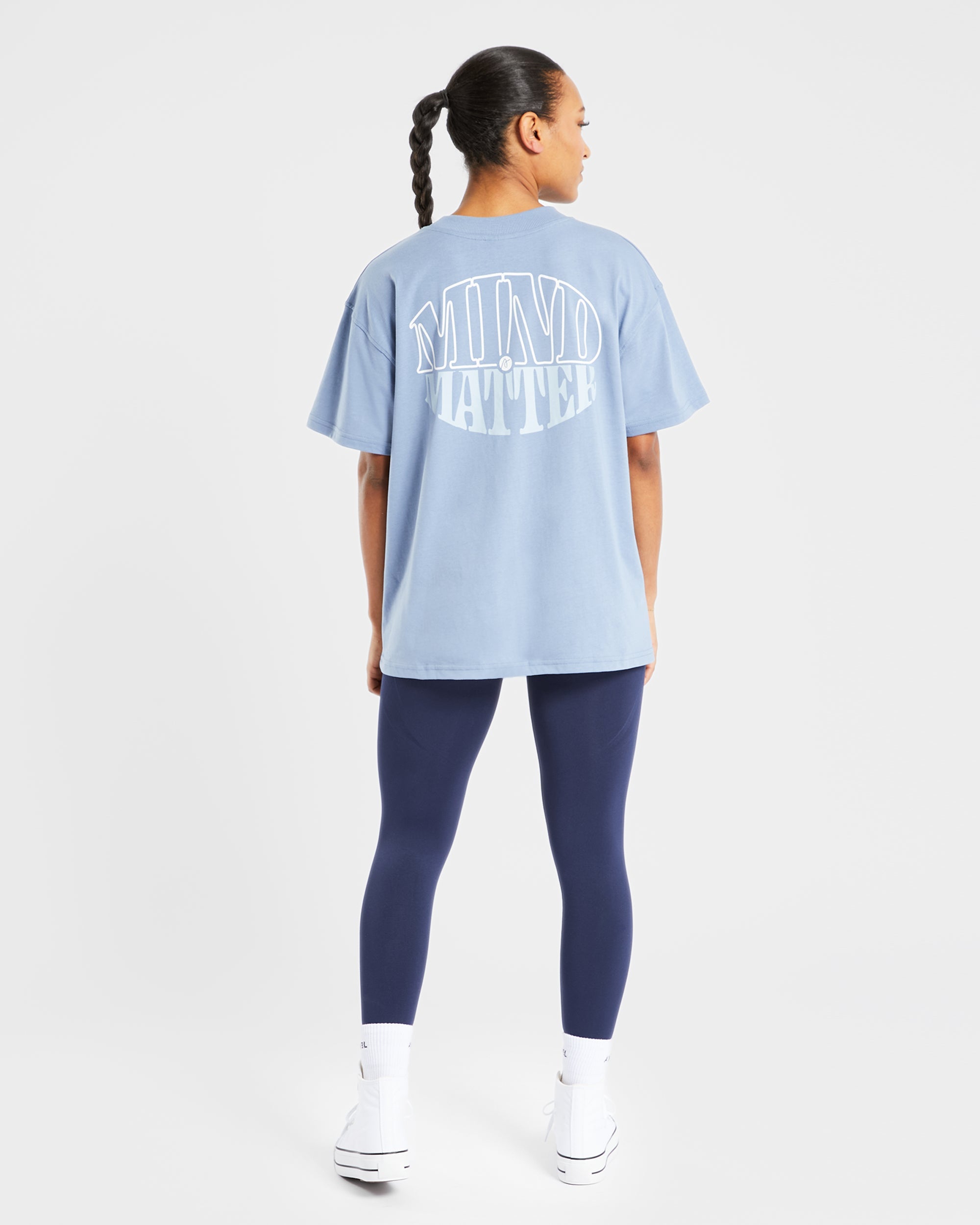 T shirt surdimensionné Mind Over Matter - Bleu