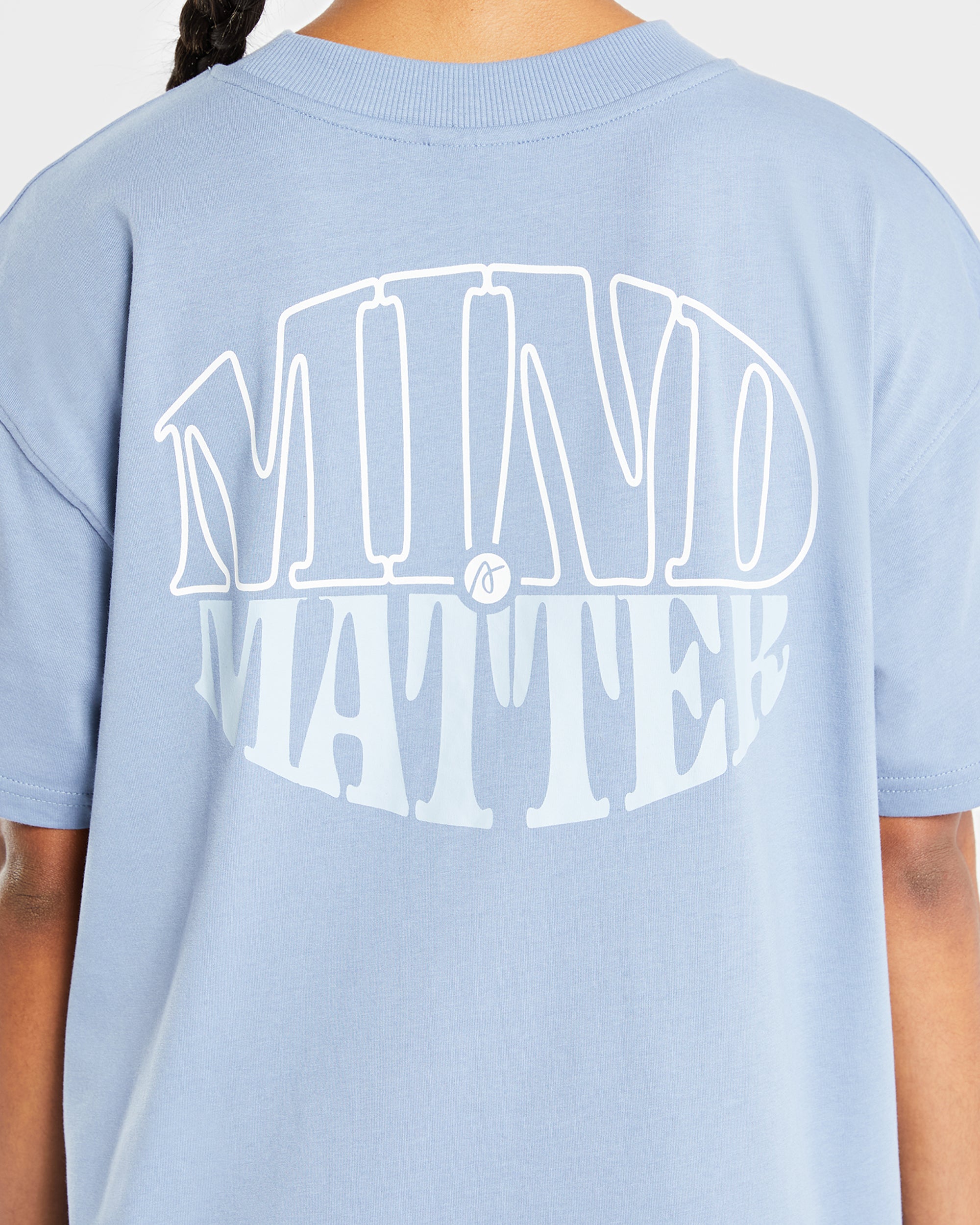 T shirt surdimensionné Mind Over Matter - Bleu