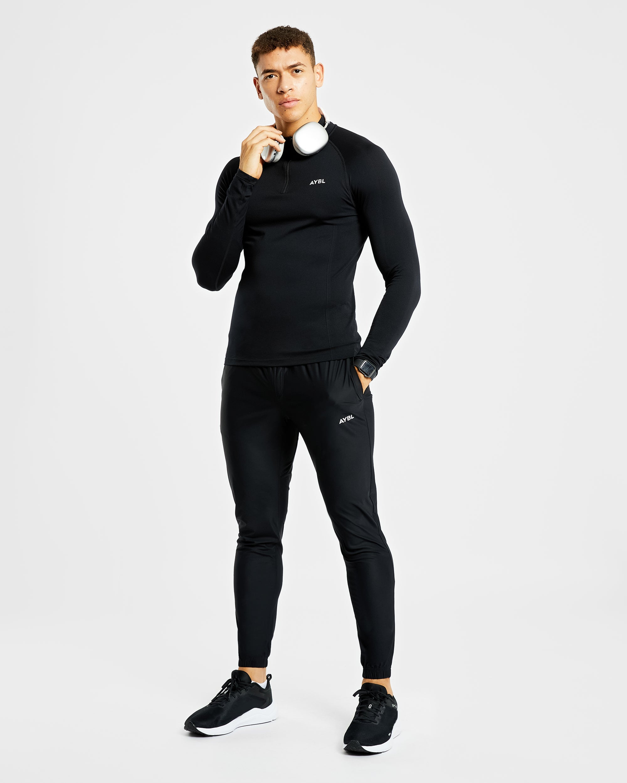 Pull Essential Seamless 1/4 Zip - Noir