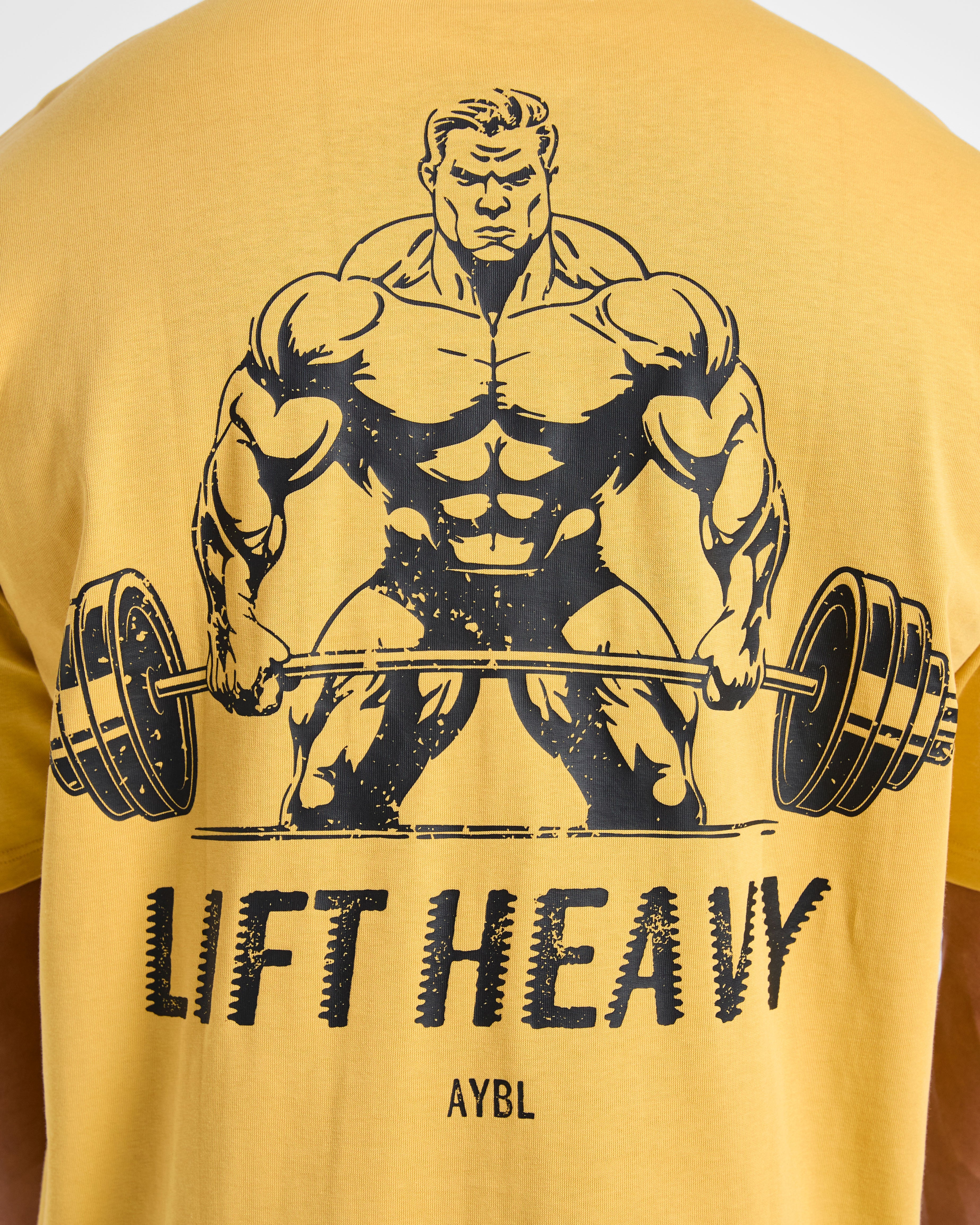 Lift Heavy Oversized T Shirt - Vintage Yellow