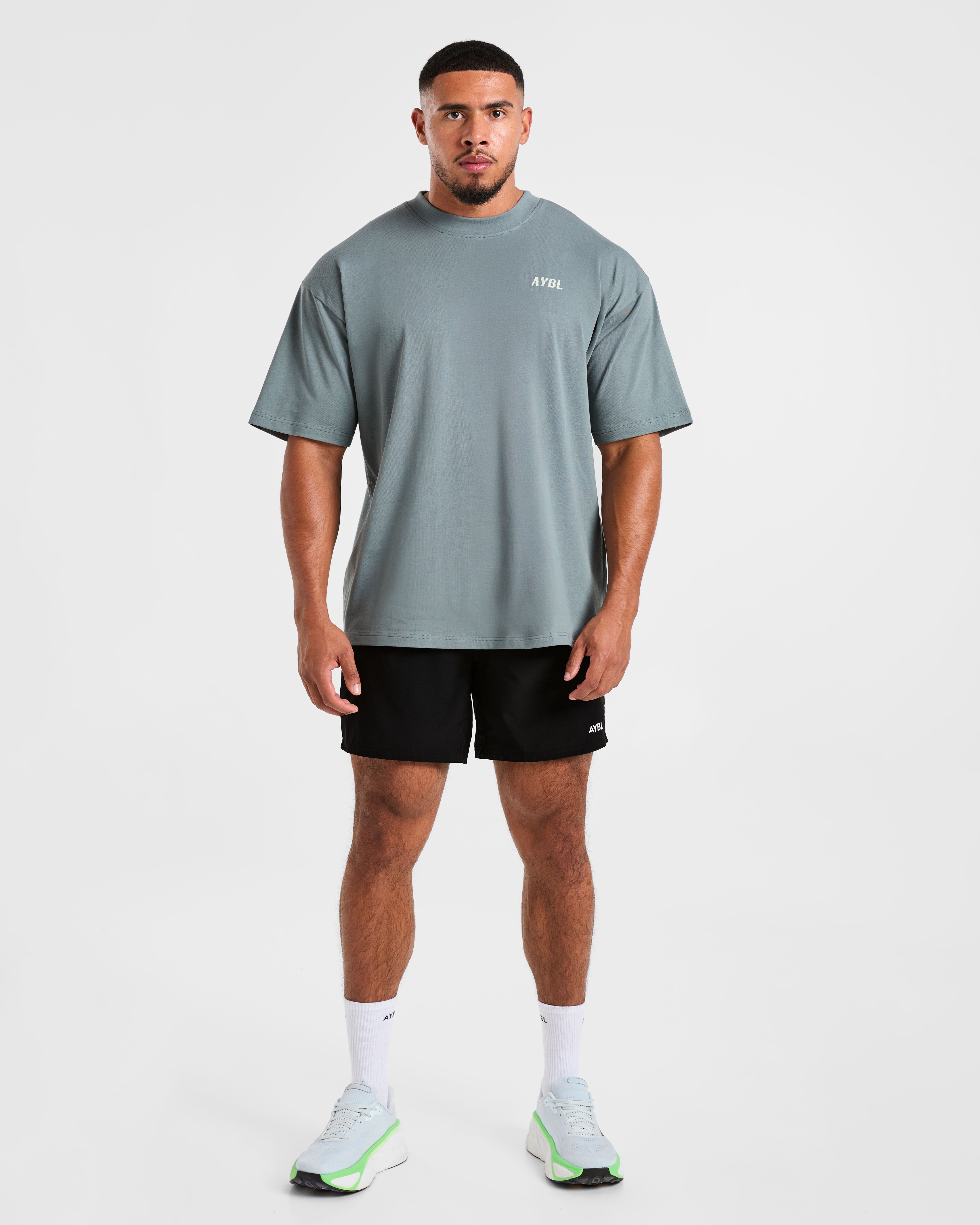 Lift Heavy Oversized T Shirt - Slate Blue