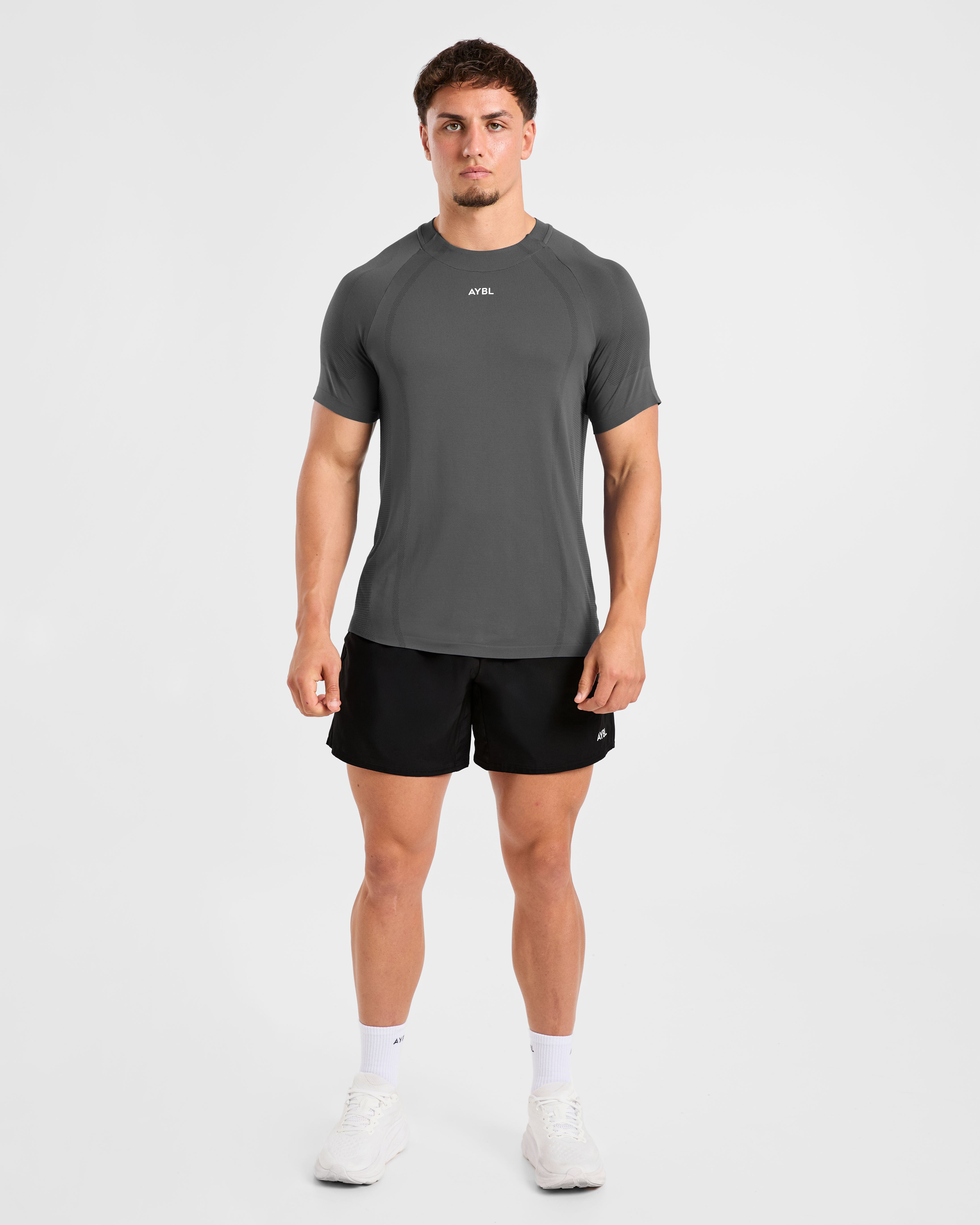 Attain Seamless T Shirt - Storm Grey