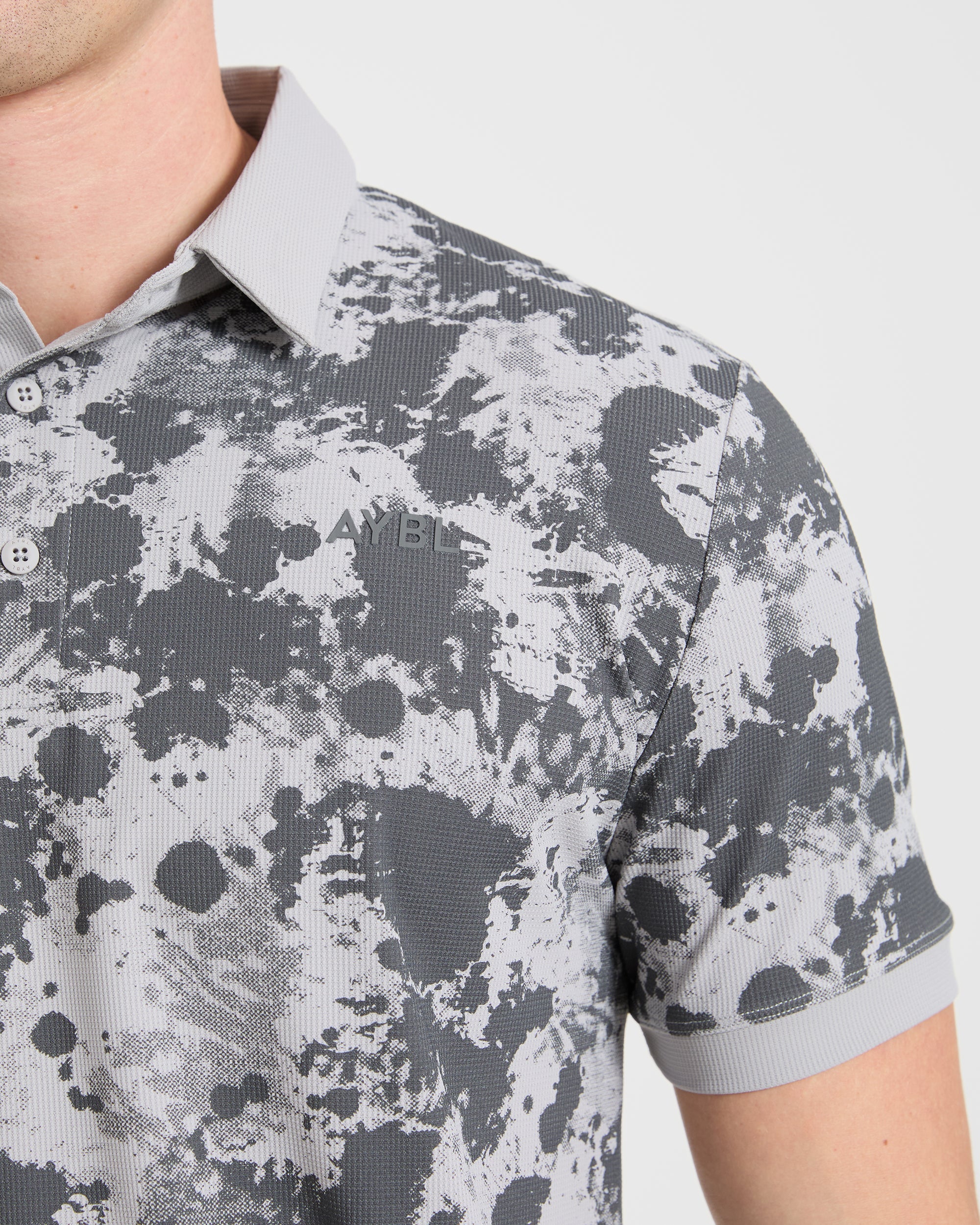 Precision Splatter Polo - Charcoal