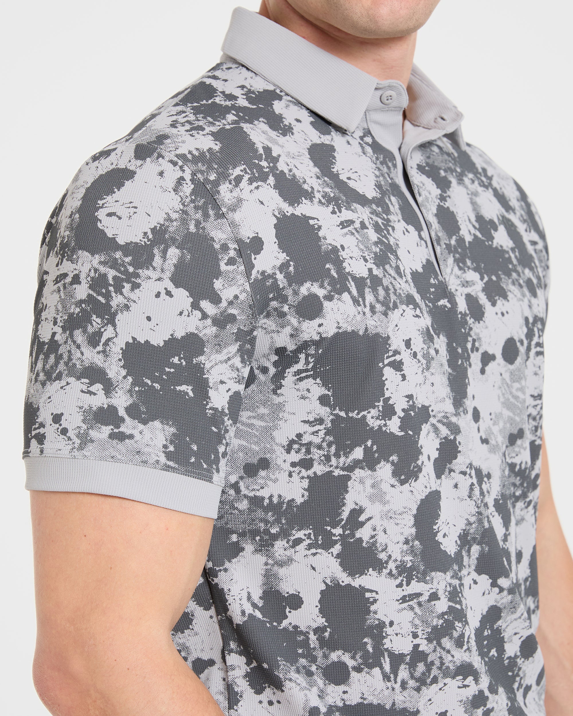 Precision Splatter Polo - Charcoal