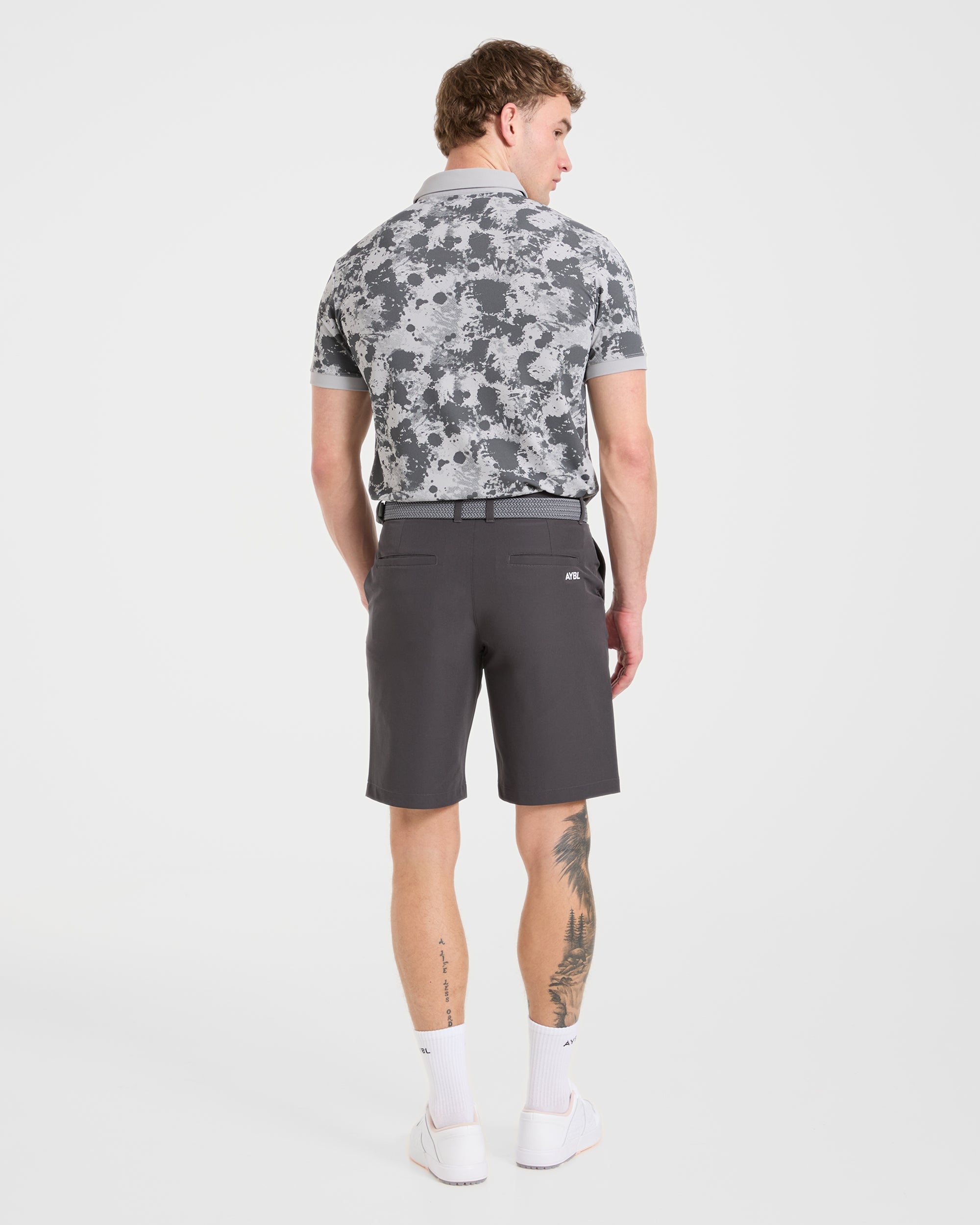 Precision Splatter Polo - Charcoal