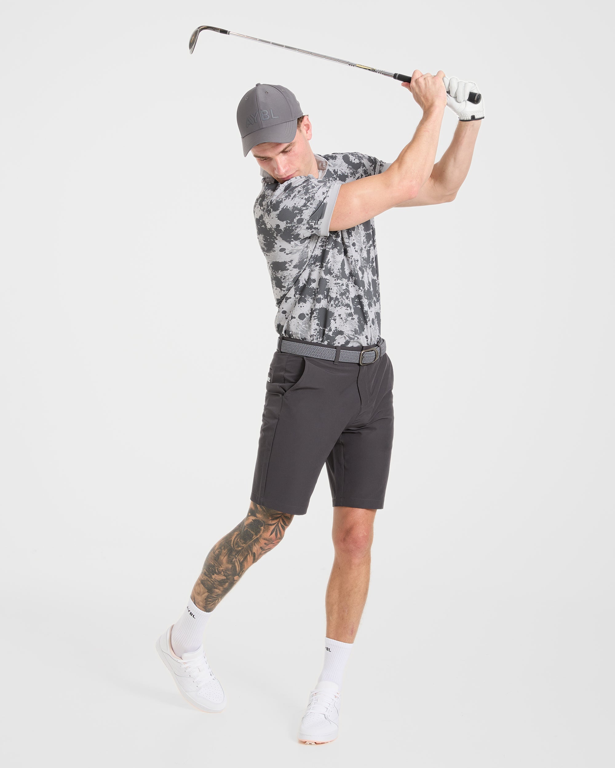 Precision Splatter Polo - Charcoal