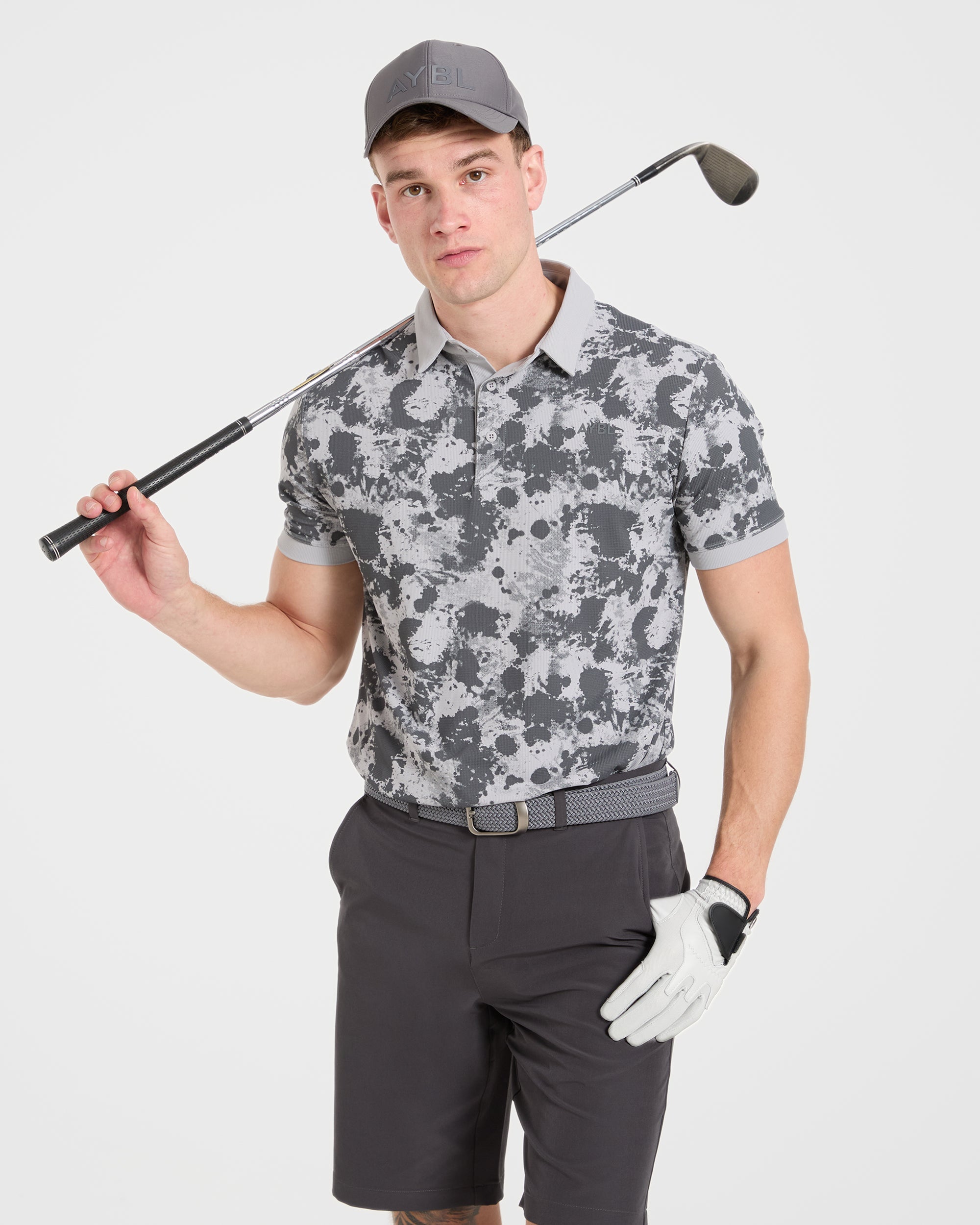 Precision Splatter Polo - Charcoal