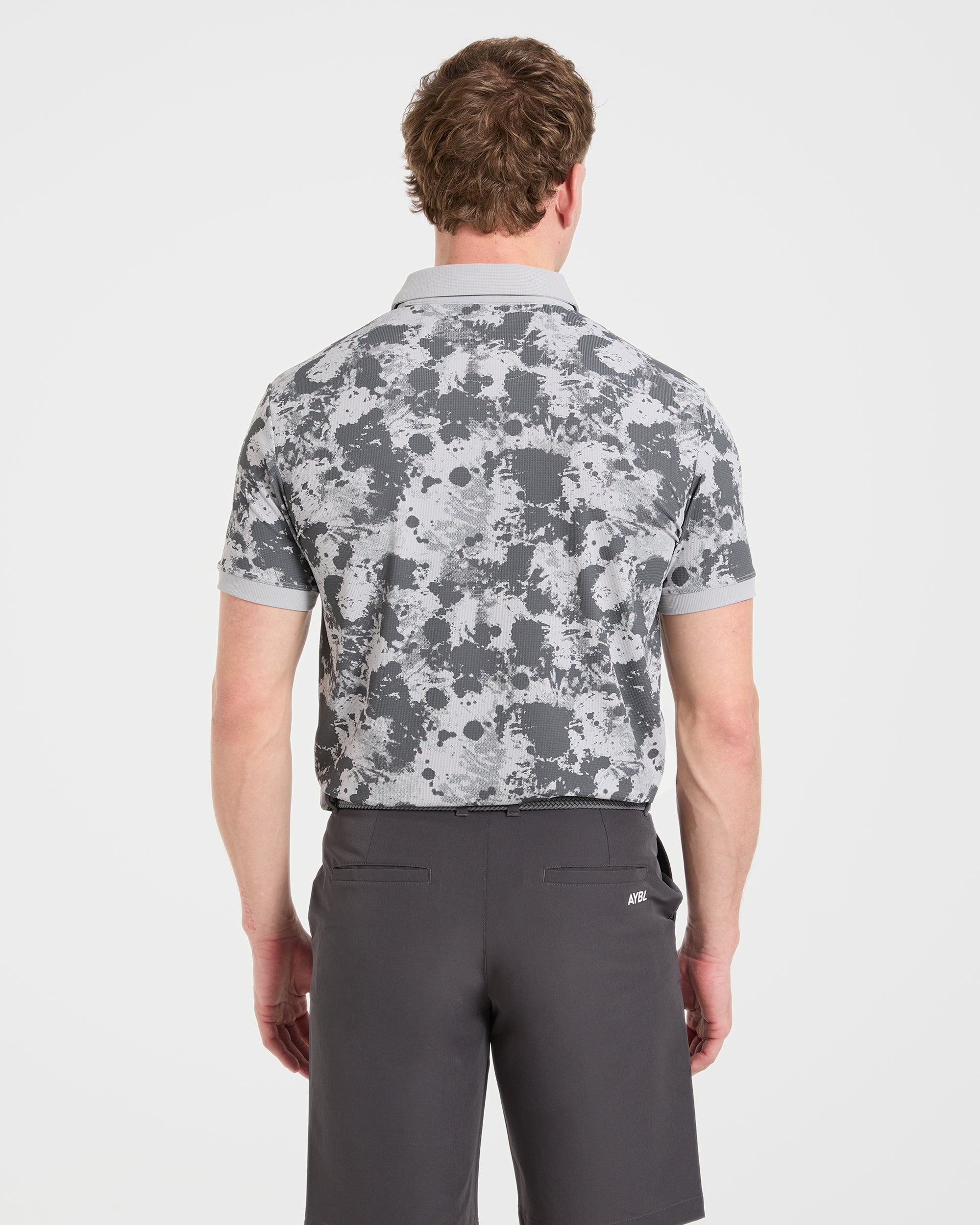 Precision Splatter Polo - Charcoal