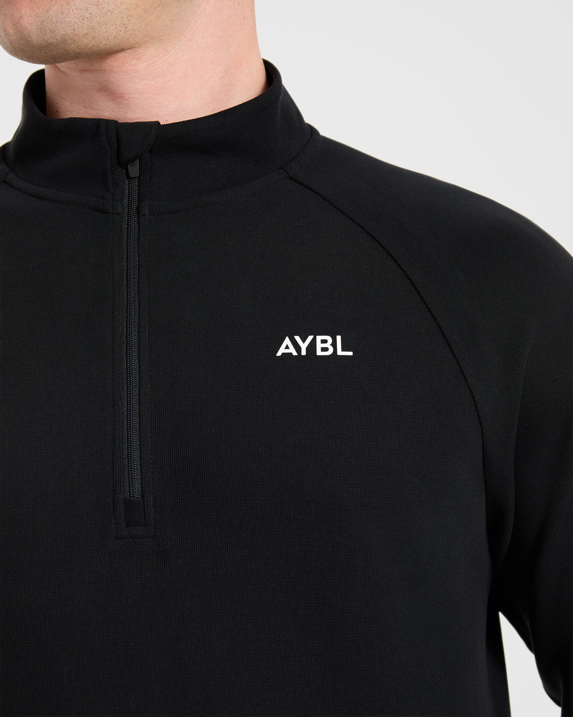 Precision Hybrid 1/4 Zip Pullover - Black
