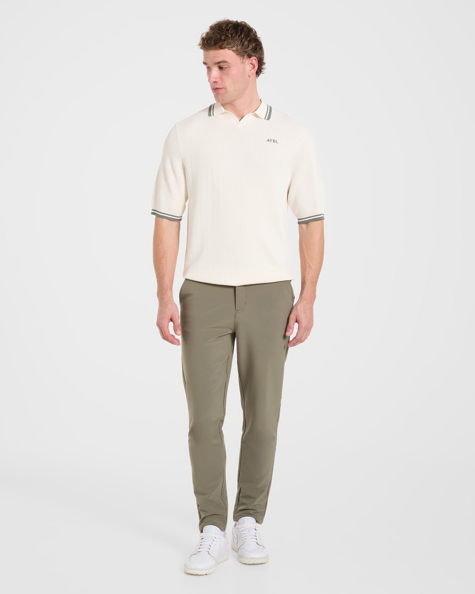 Classic Knitted Polo - Off White
