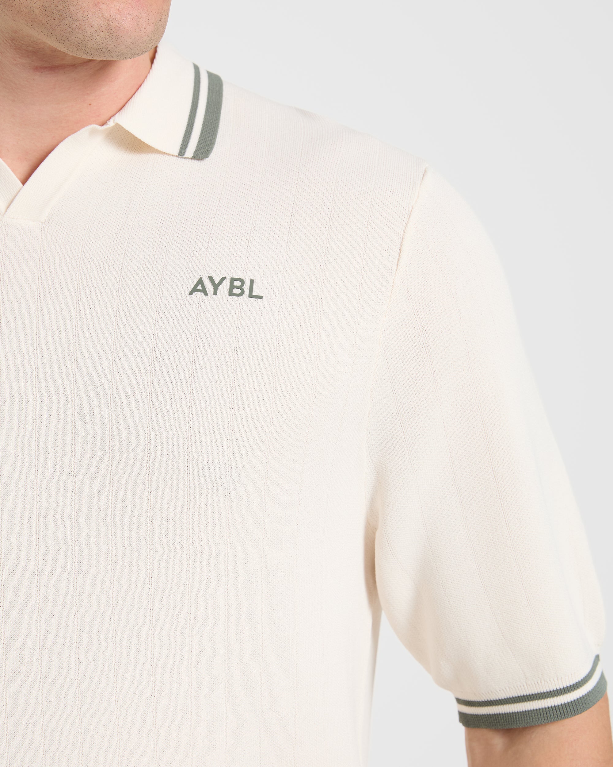 Classic Knitted Polo - Off White