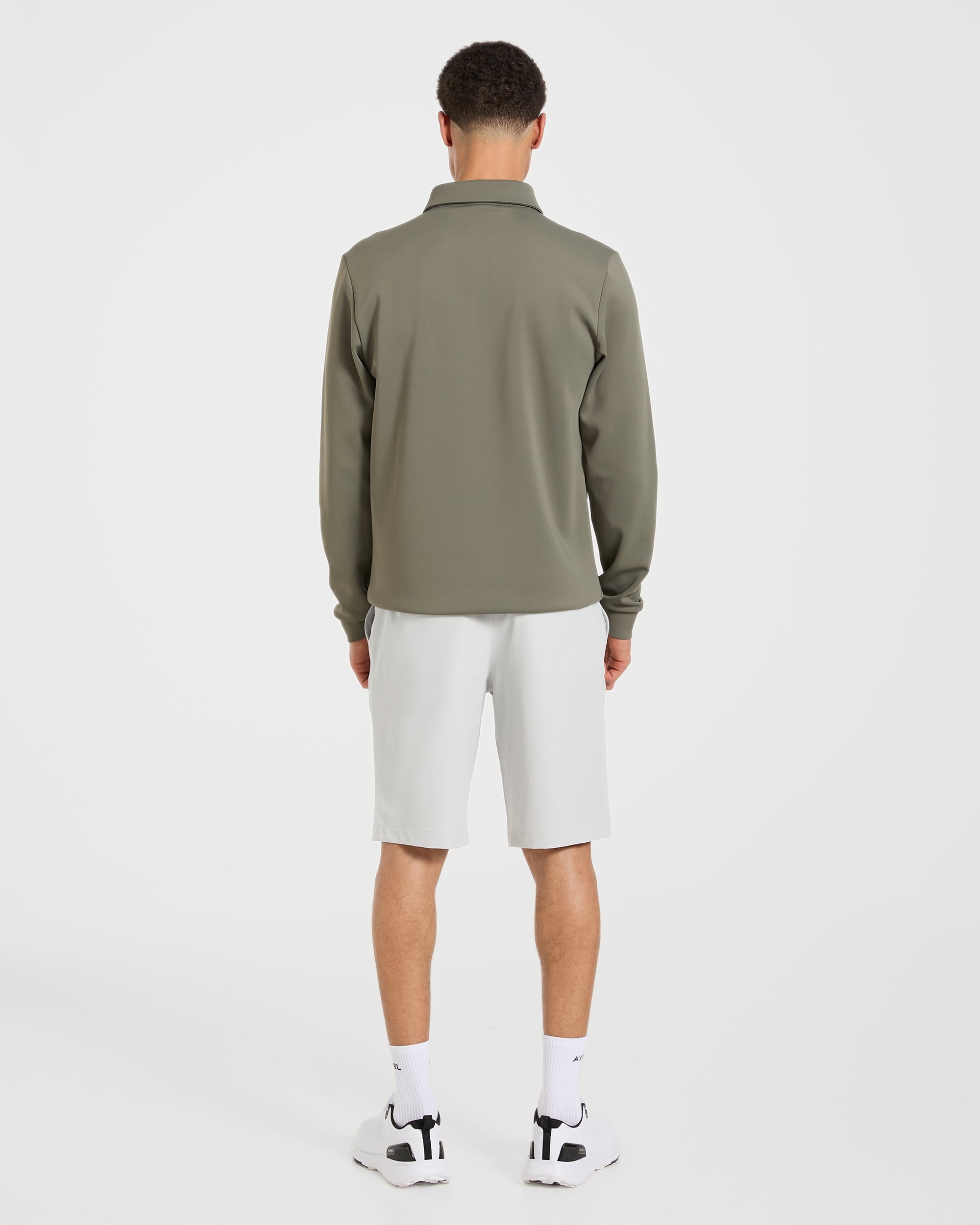 Precision Longsleeve Collared Pullover - Deep Sage
