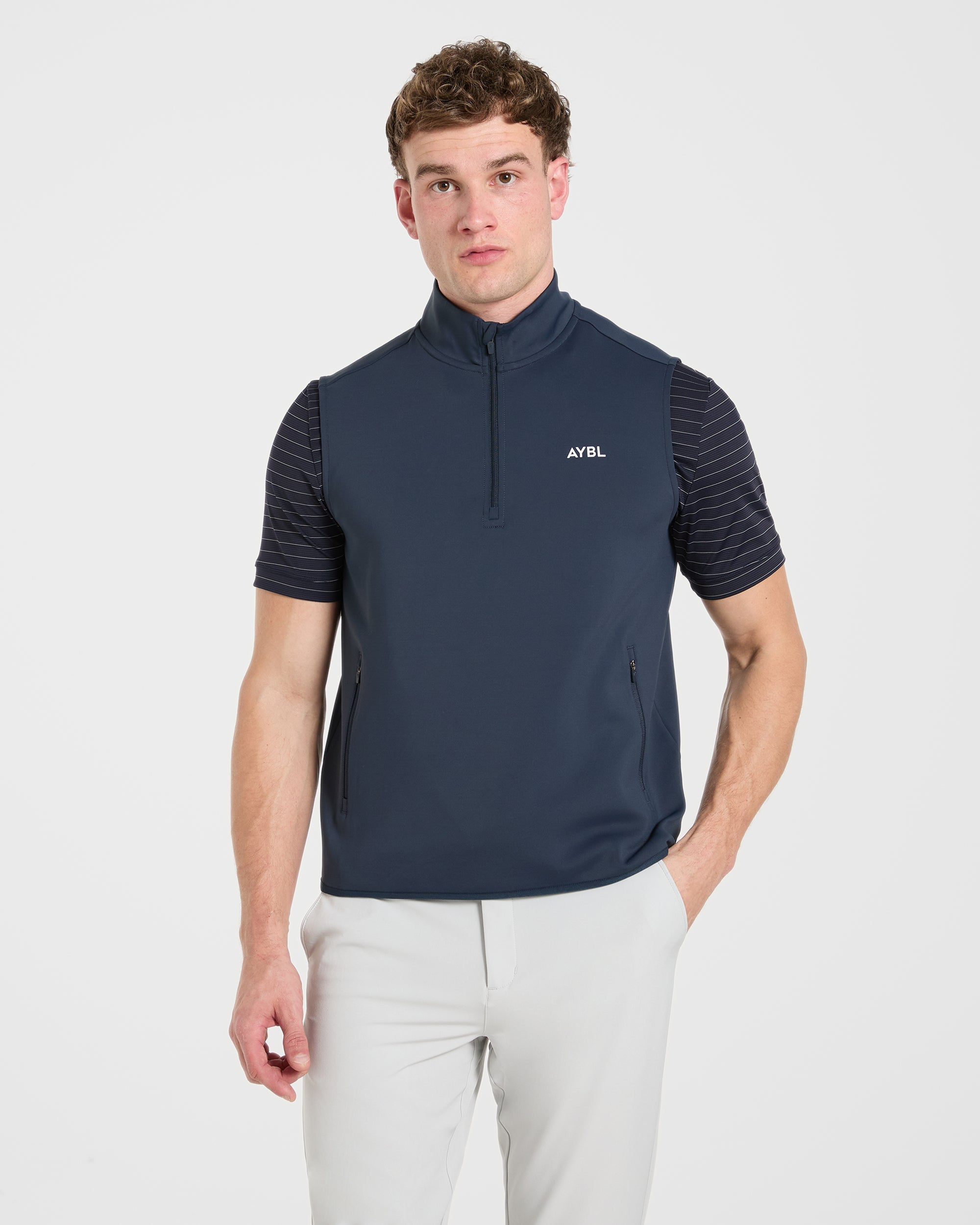 Precision 1/4 Zip Vest - Navy Blue
