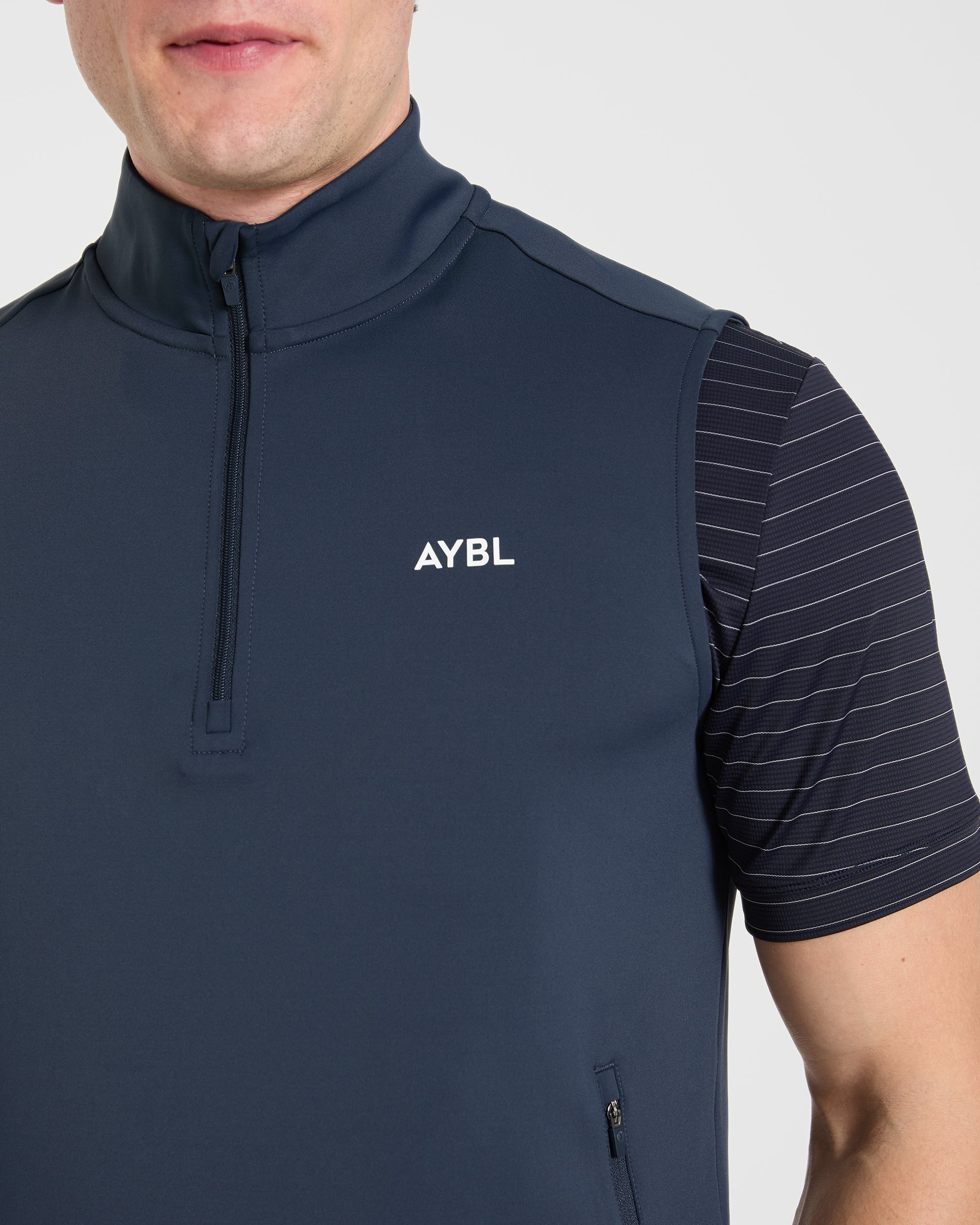 Precision 1/4 Zip Vest - Navy Blue