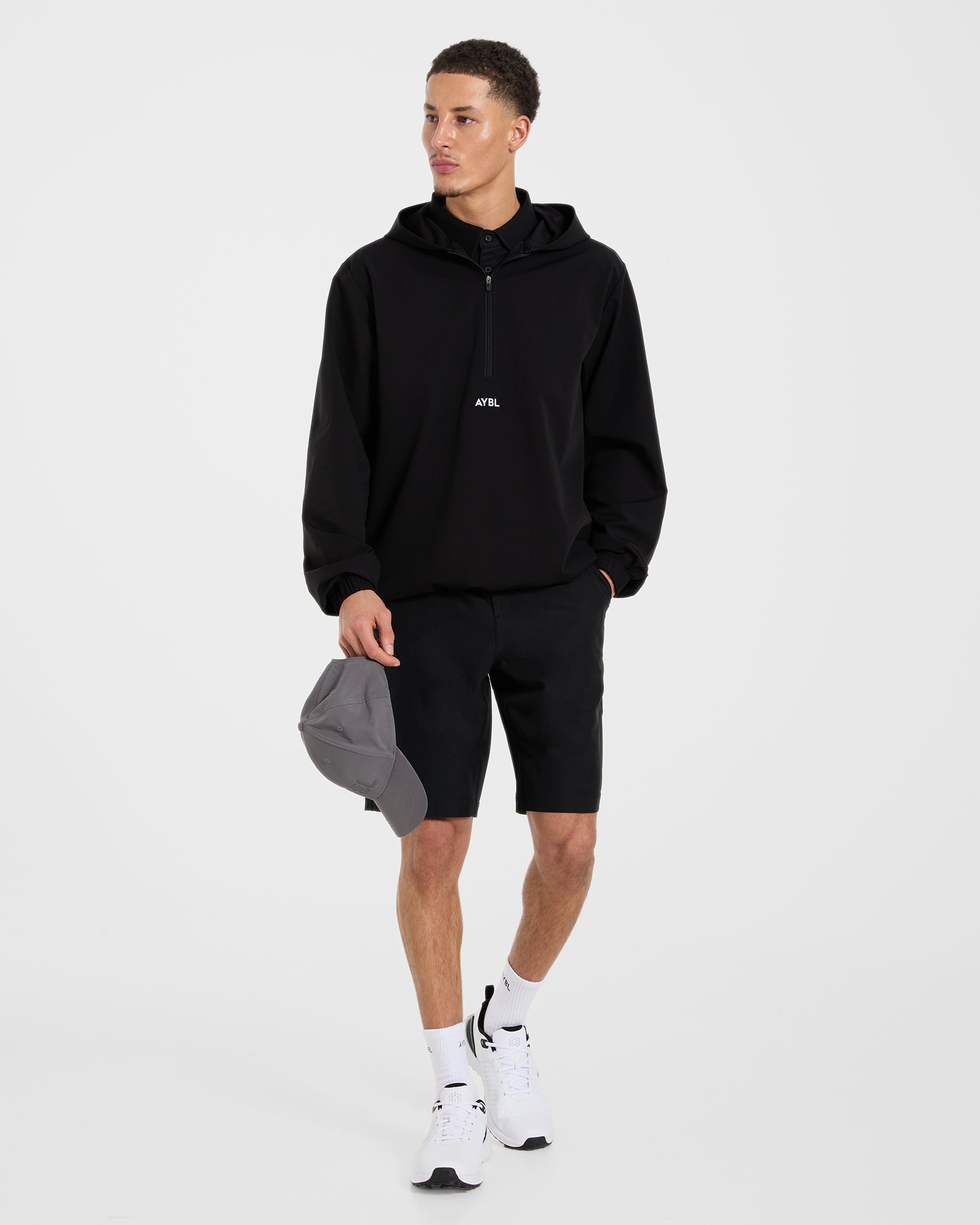 Precision 1/4 Zip Wind Pullover - Black