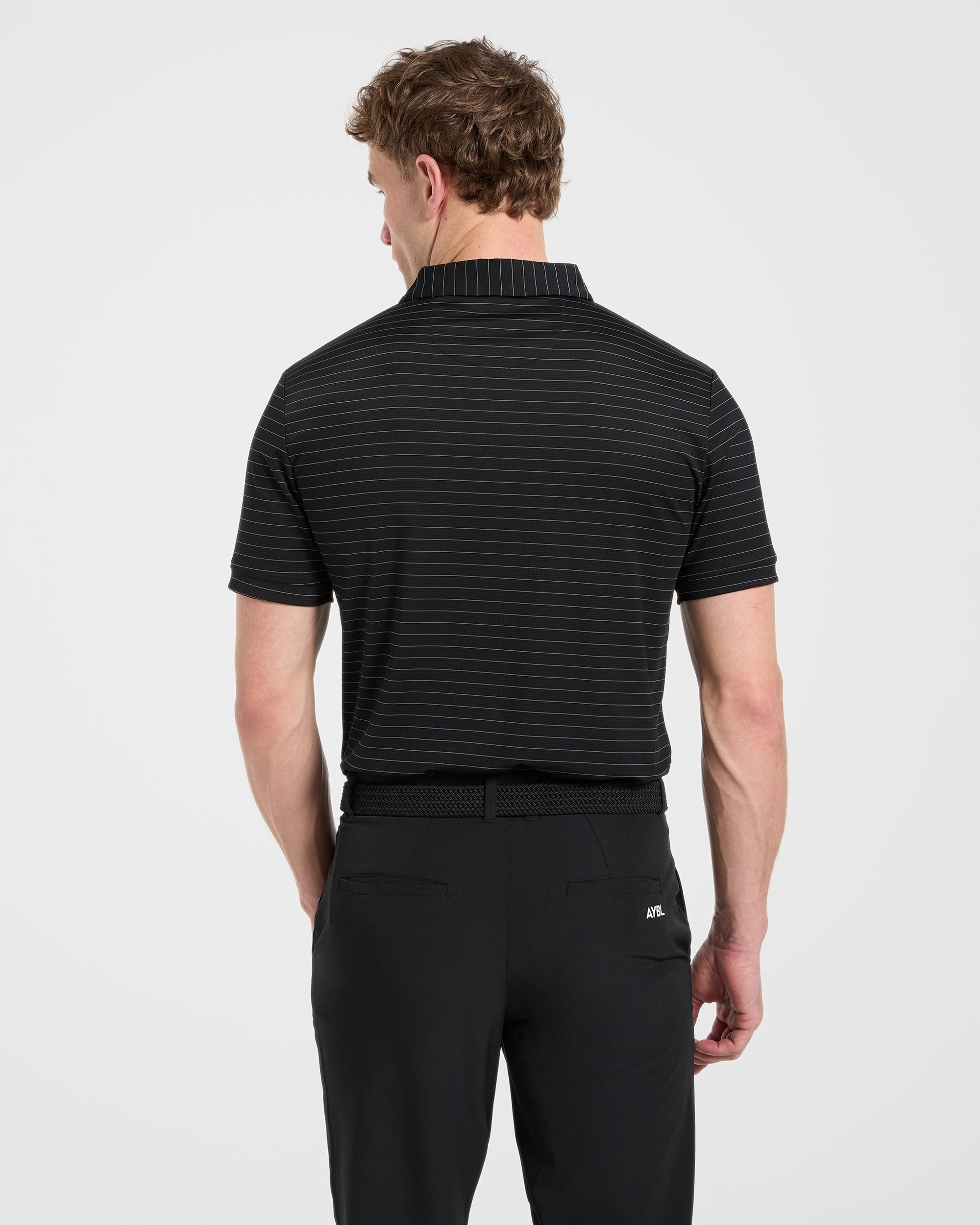 Classic Stripe Polo - Black