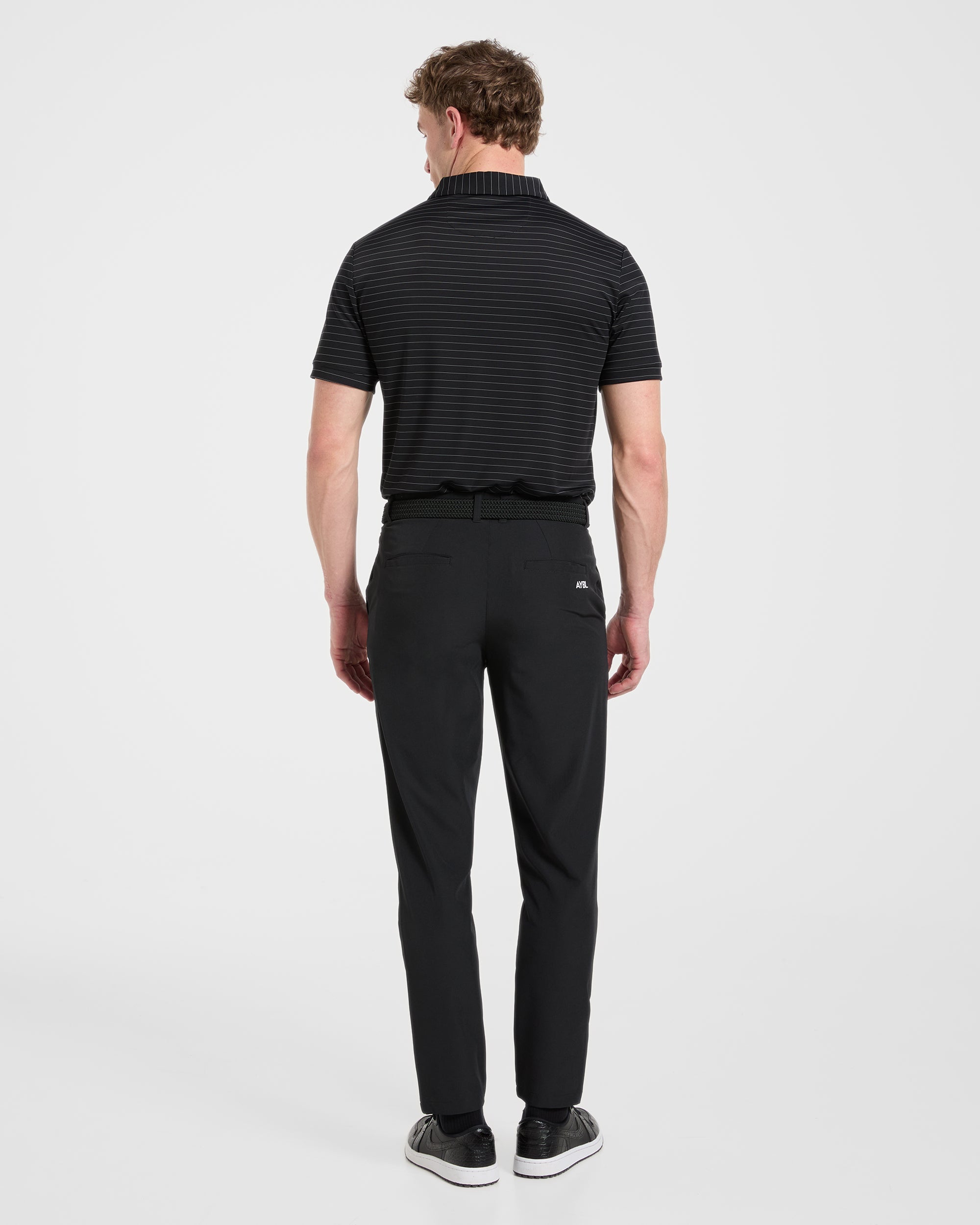 Classic Stripe Polo - Black
