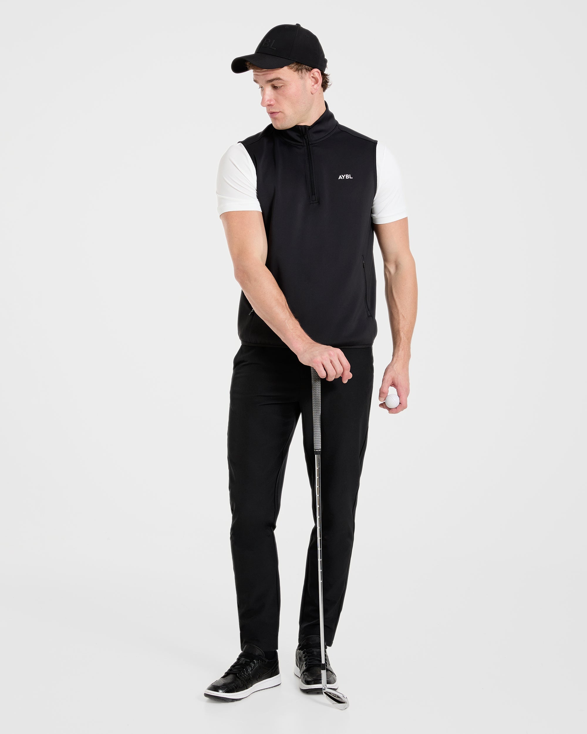 Precision 1/4 Zip Vest - Black