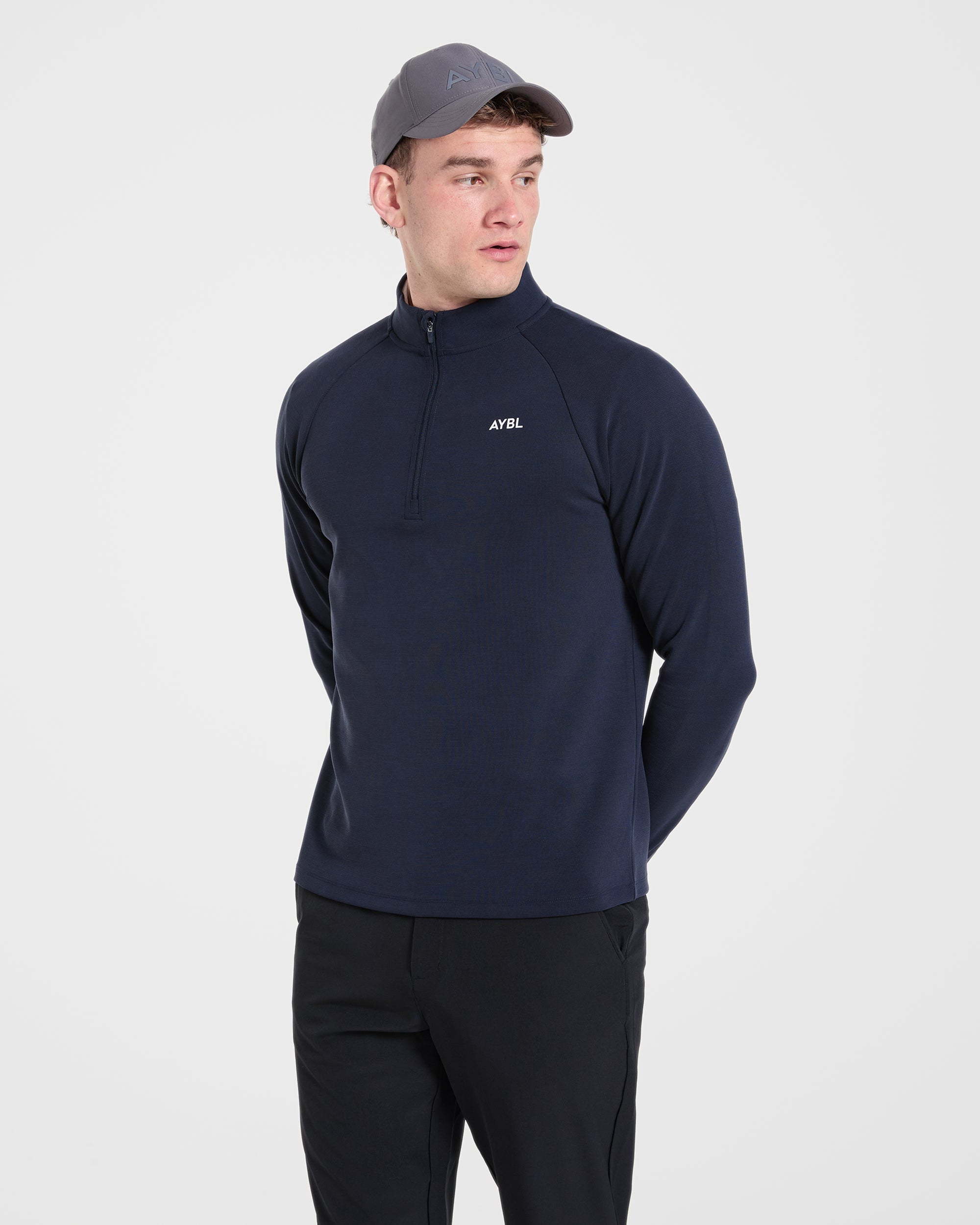 Precision Hybrid 1/4 Zip Pullover - Navy