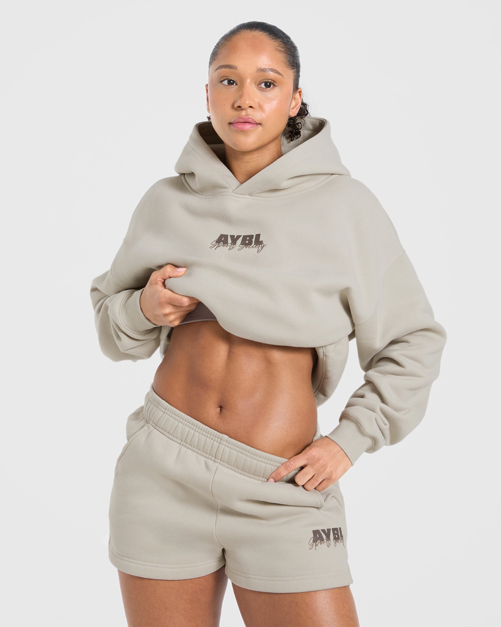 Sports Society Oversized Hoodie - Sand