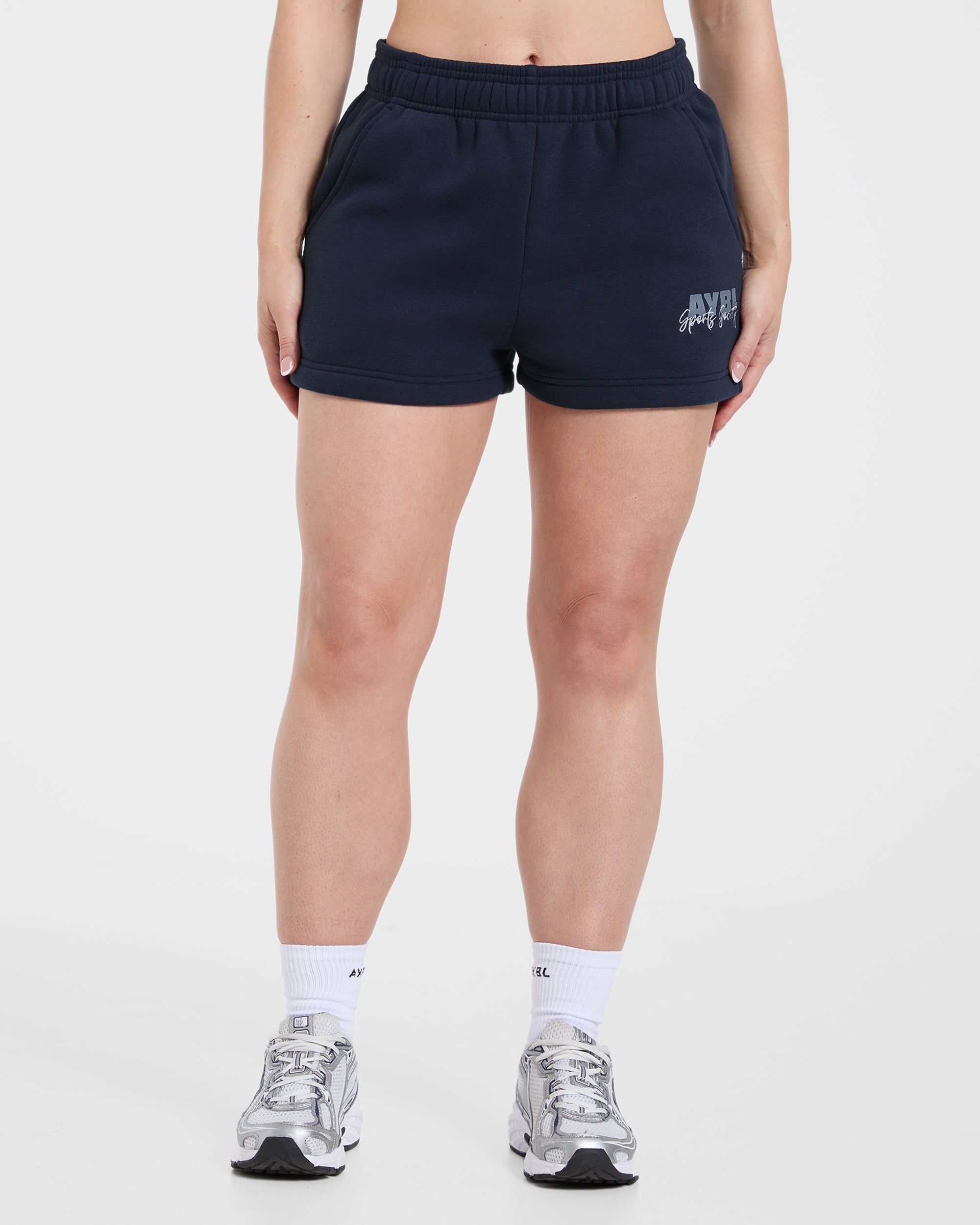 Sports Society Oversized Shorts - Navy