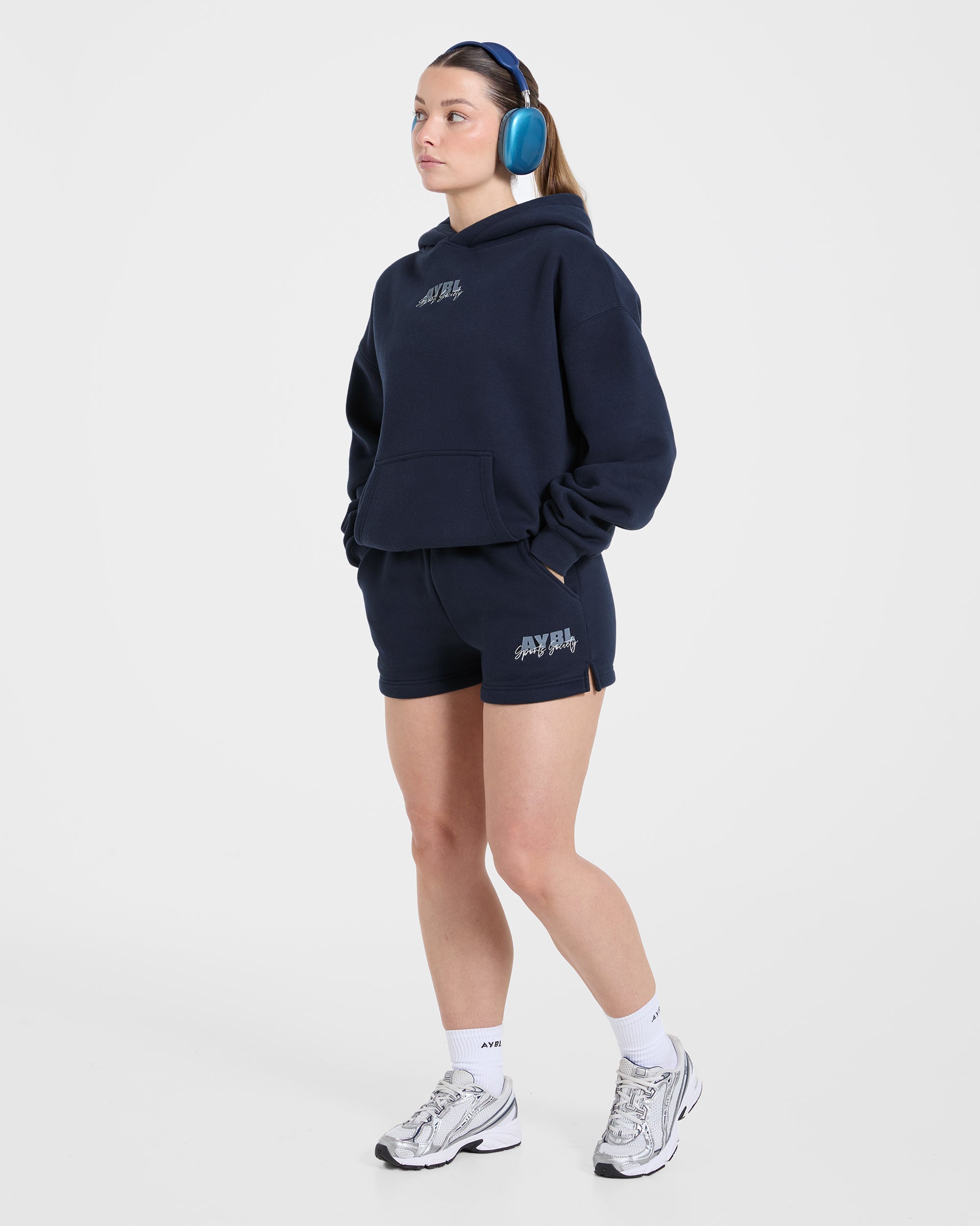 Sports Society Oversized Shorts - Navy