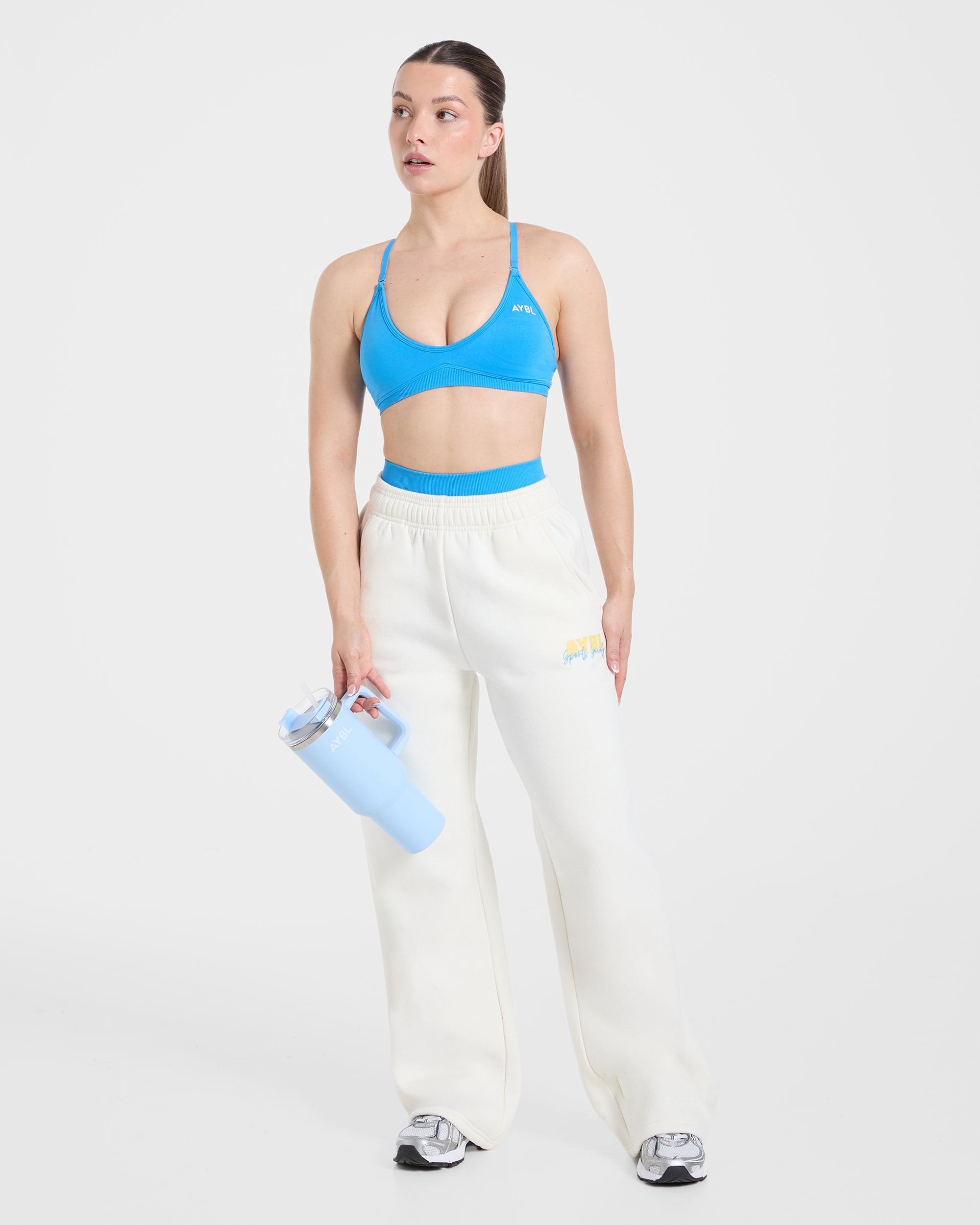 Sports Society Oversized Straight Leg Joggers - Off White