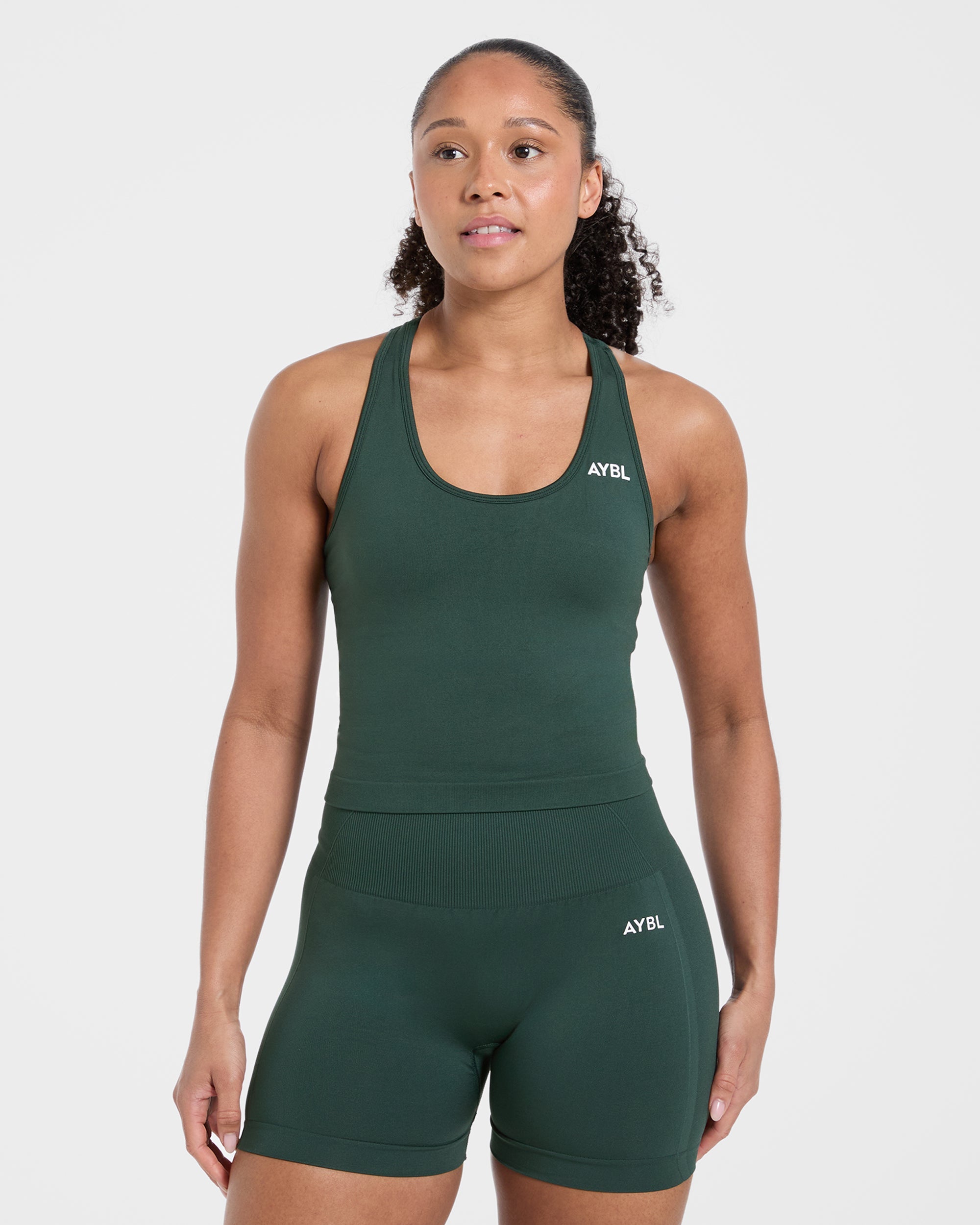 Empower Seamless Tank Top - Dark Green