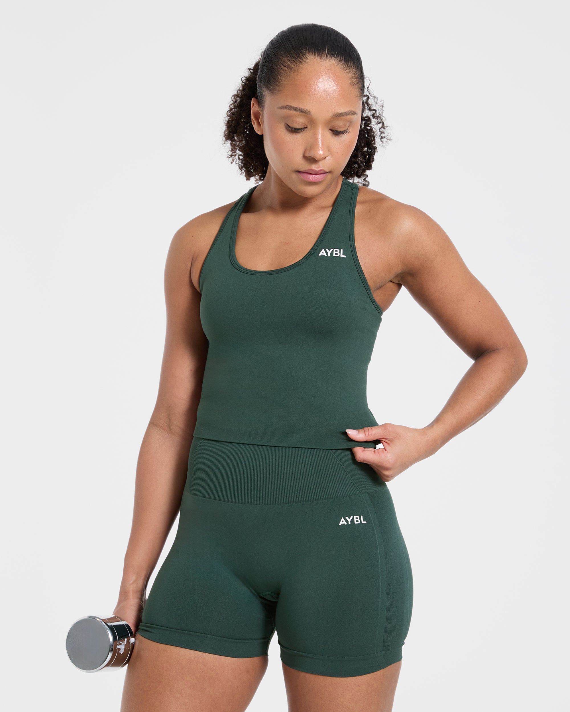 Empower Seamless Tank Top - Dark Green
