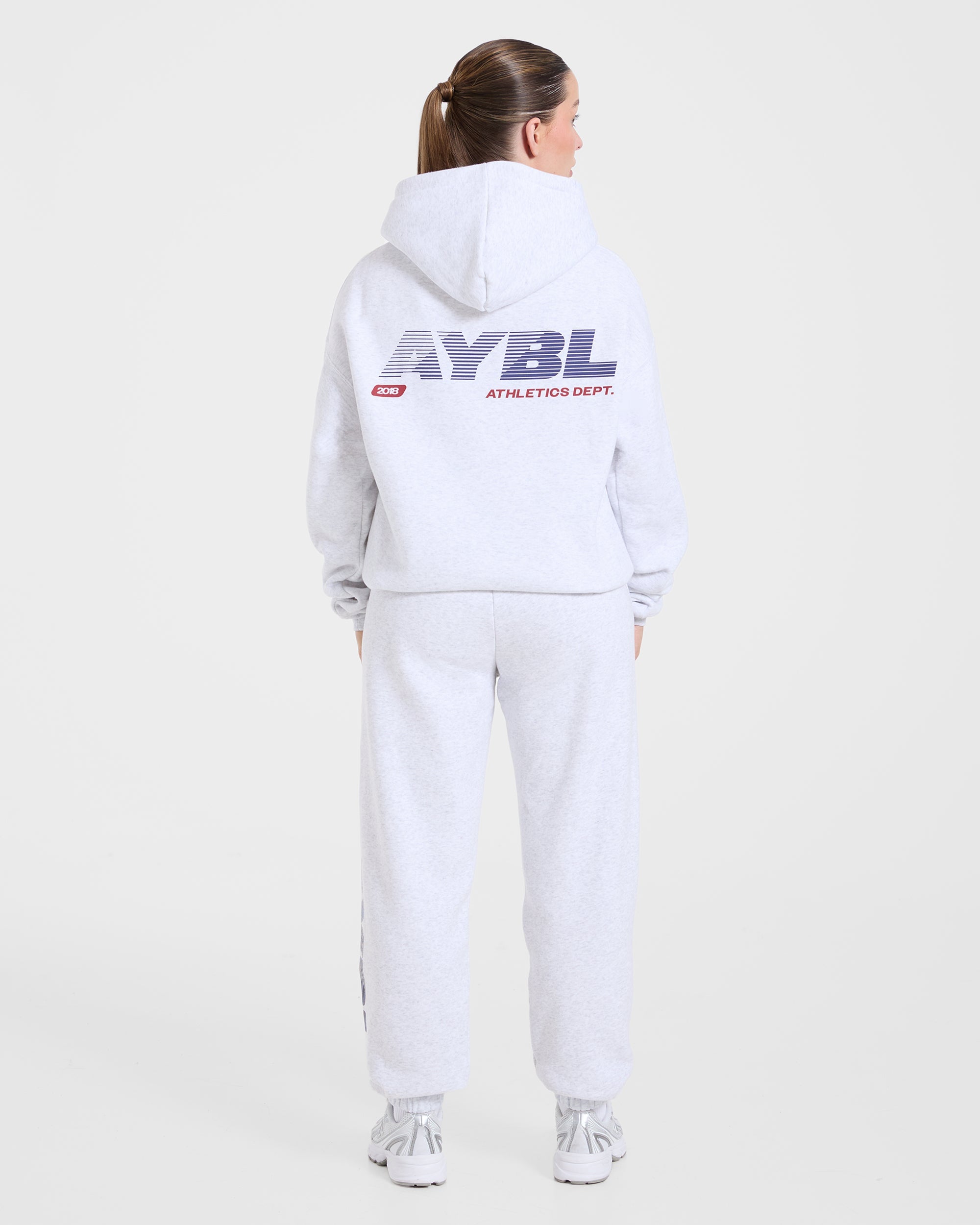Athletics Dept Oversized Hoodie - Grey Marl