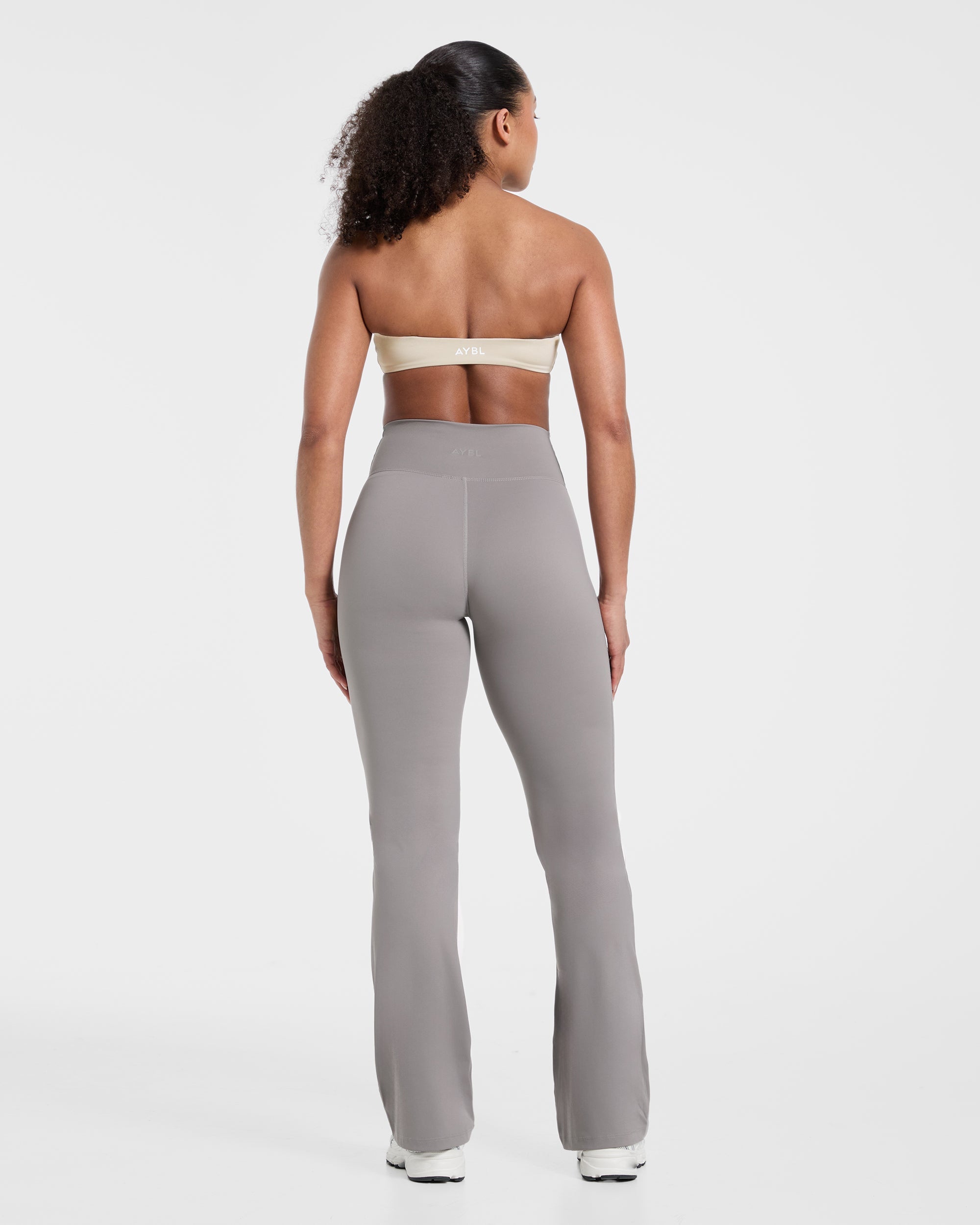 Sculpt Wrap Flared Leggings - Smoke Grey