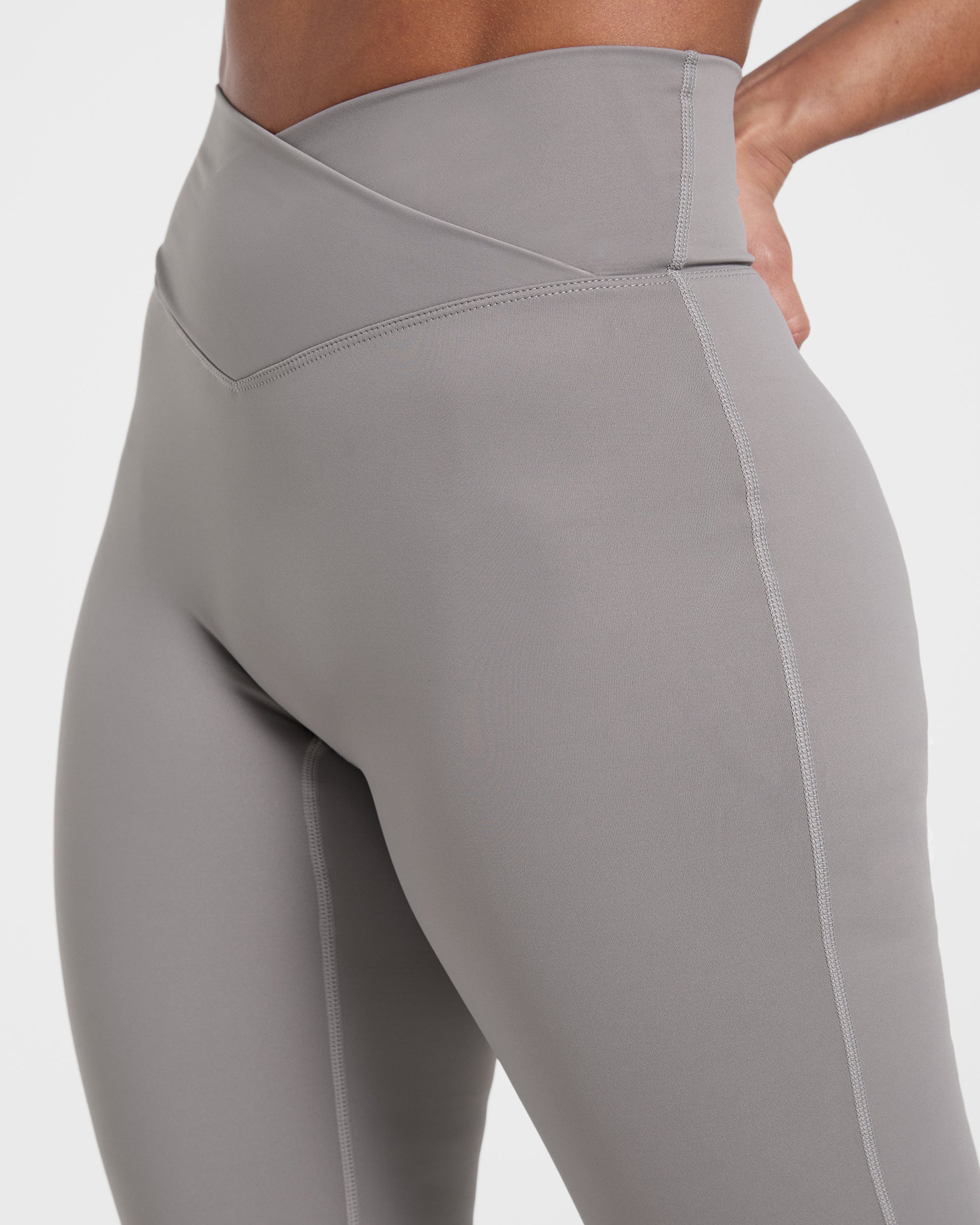 Sculpt Wrap Flared Leggings - Smoke Grey