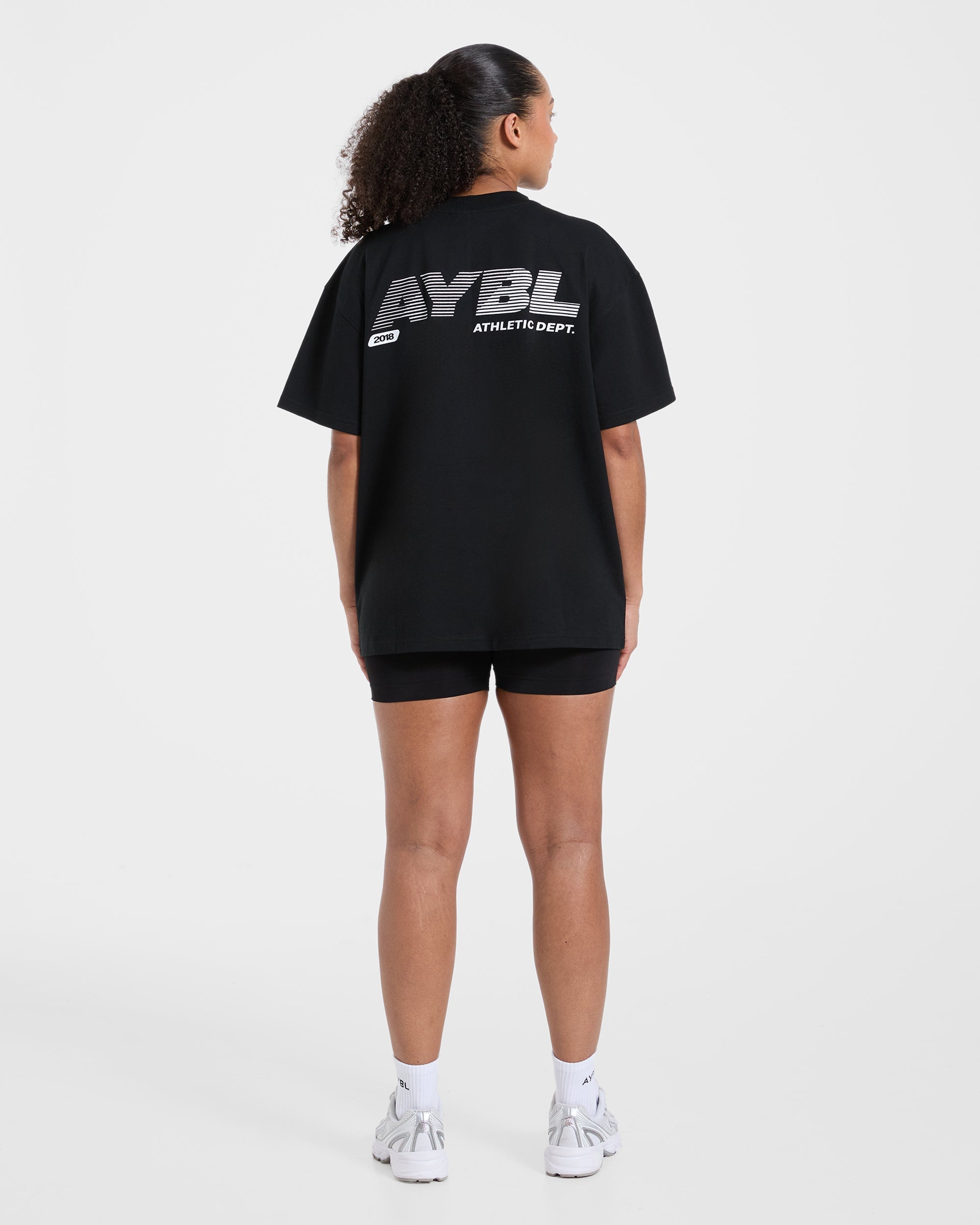 Athletics Department Oversized T Shirt - Black