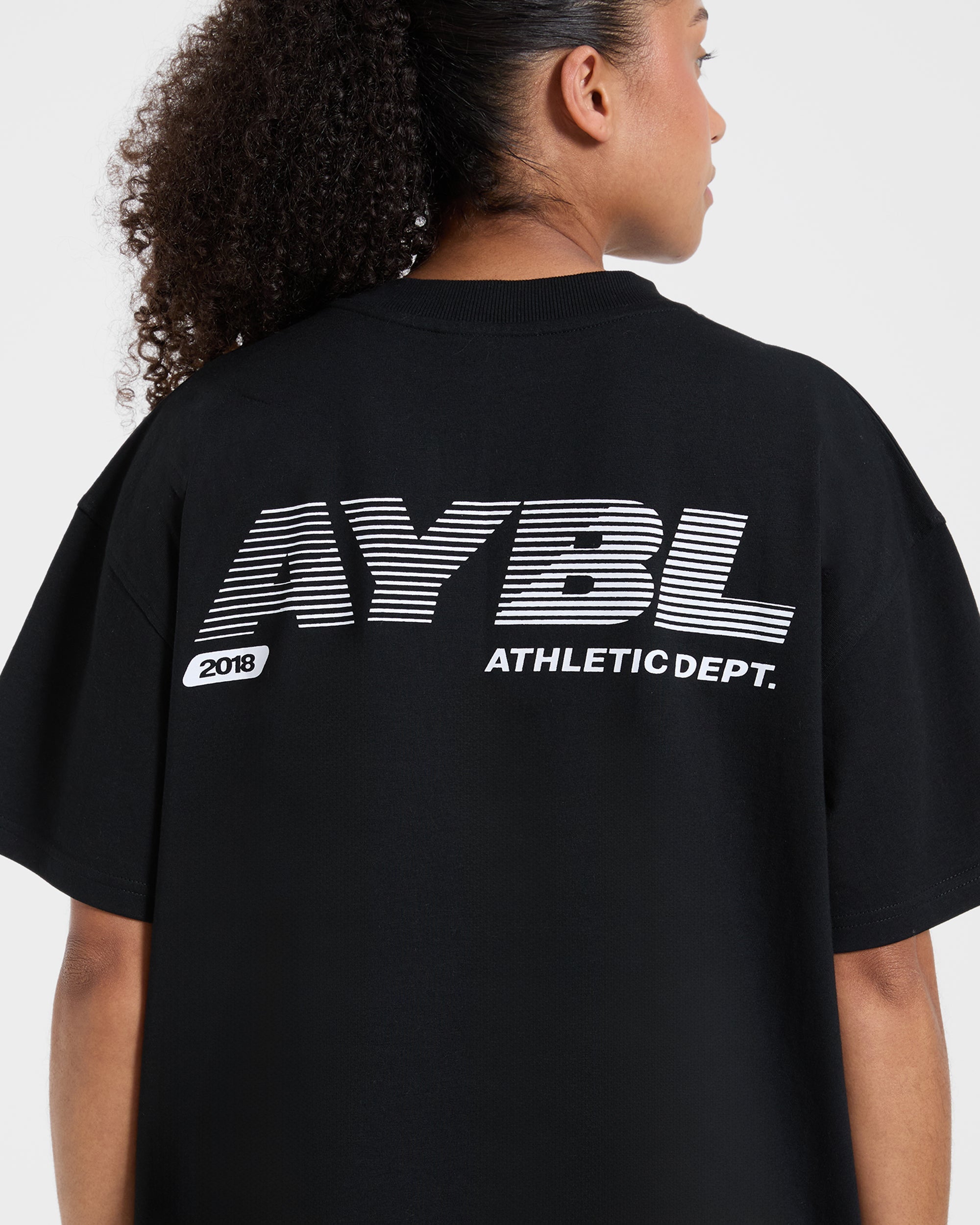 Athletics Department Oversized T Shirt - Black