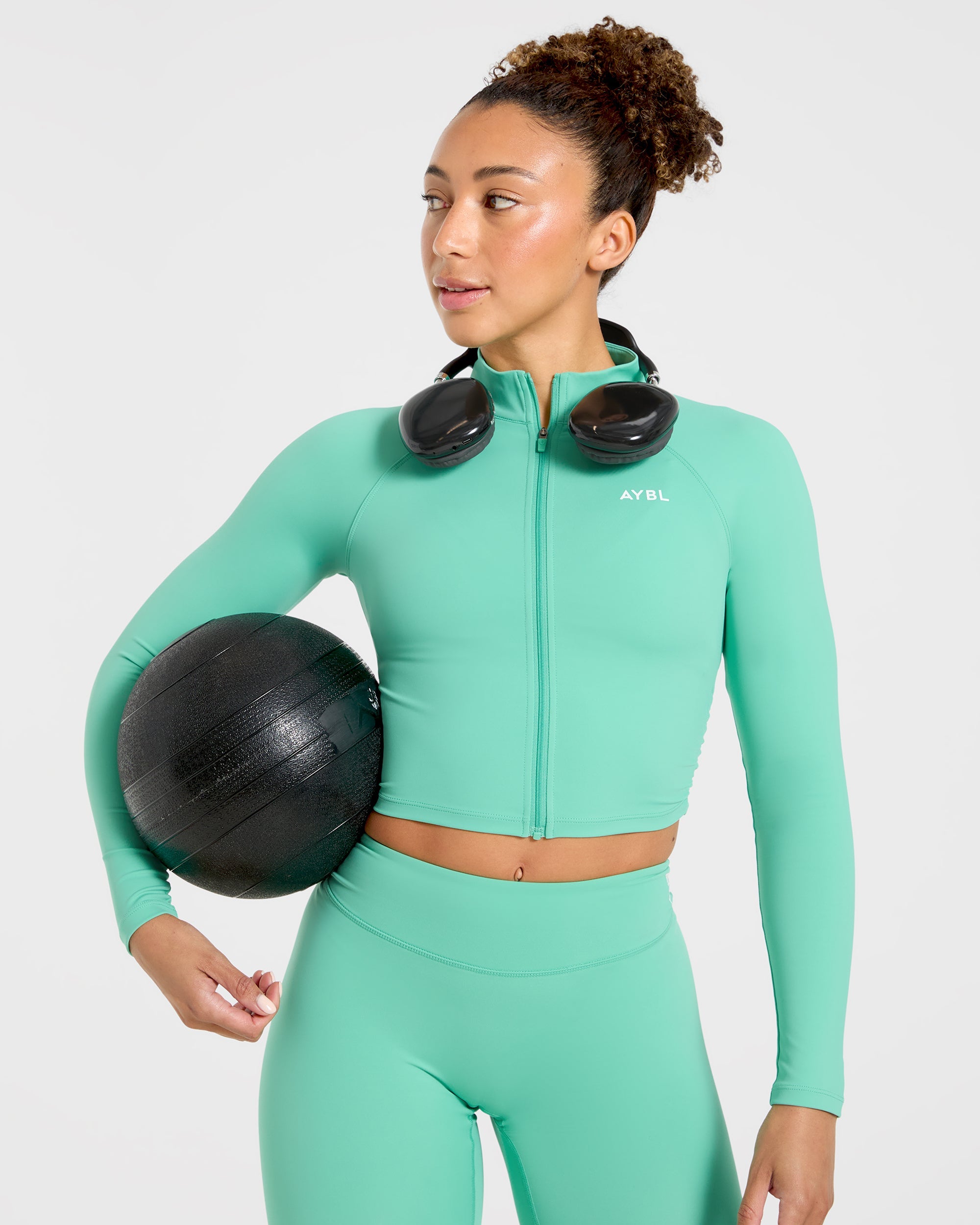 Physique Zip Up Jacket - Summer Green