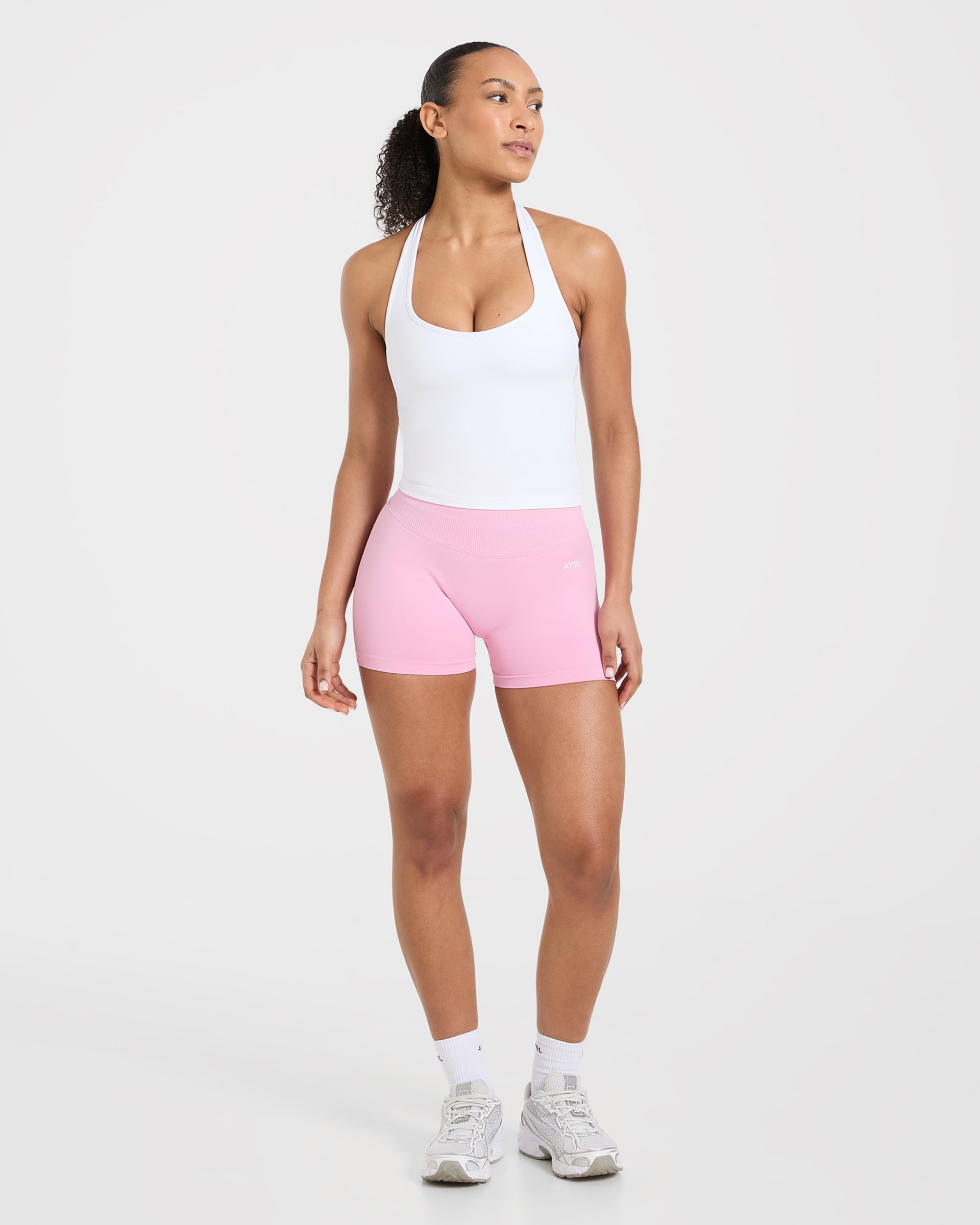 Essential Halterneck Tank Top - White